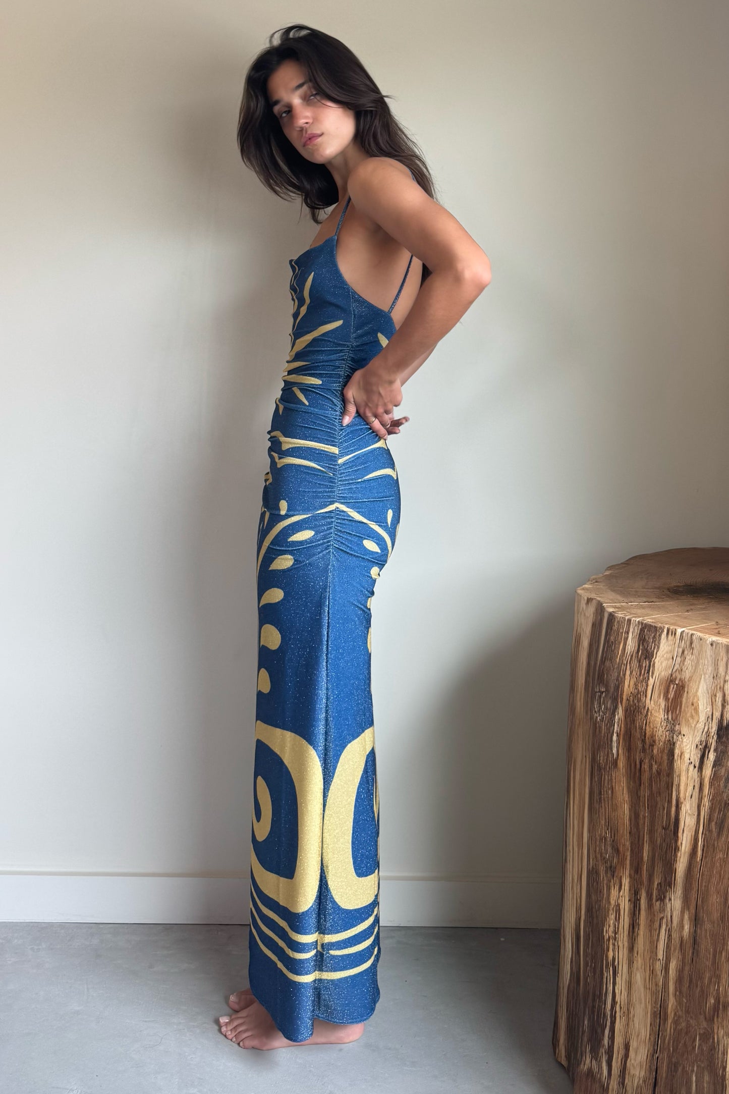 Cala De La Cruz Kim Dress in Malibu Azul