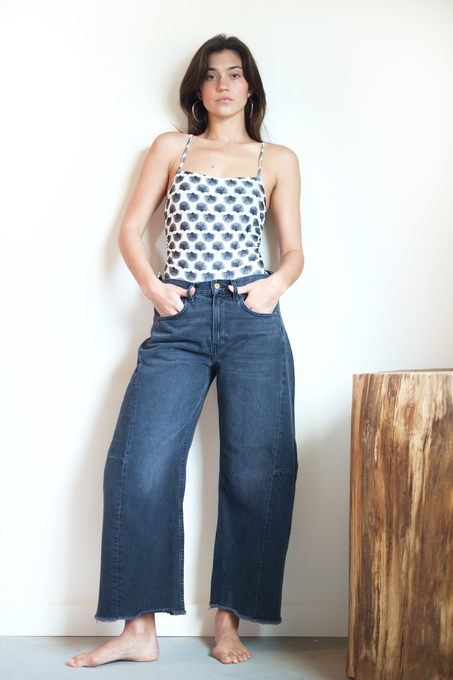 B SIDES Relaxed Lasso Jean in Stil Black