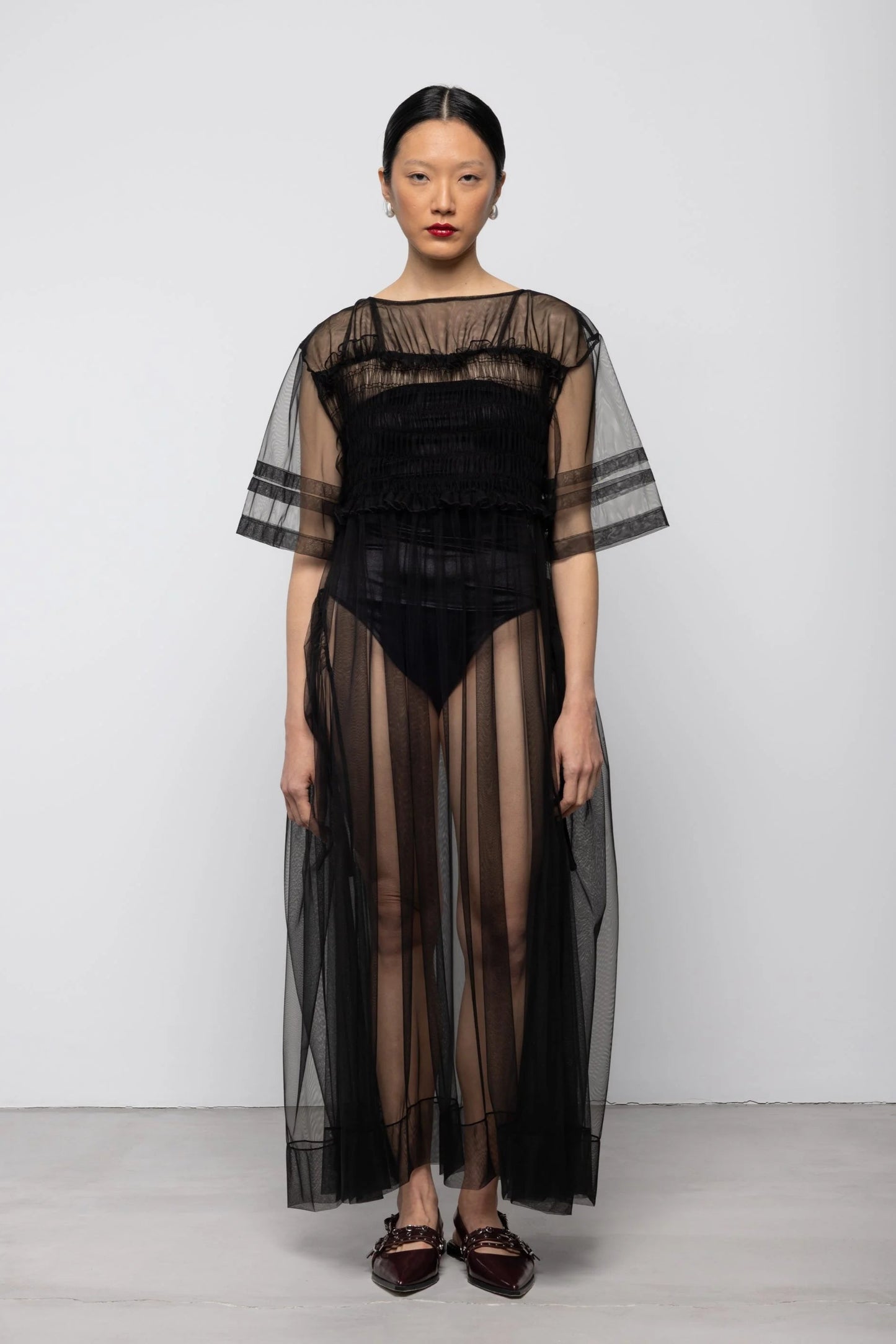 Esthe Tulle Shirred Volume Dress