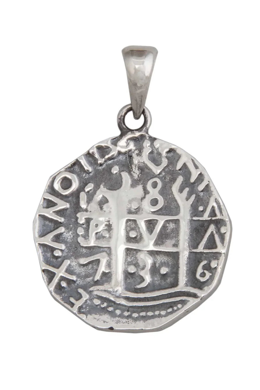 Charles Albert Sterling Silver Treasure Coin Pendant