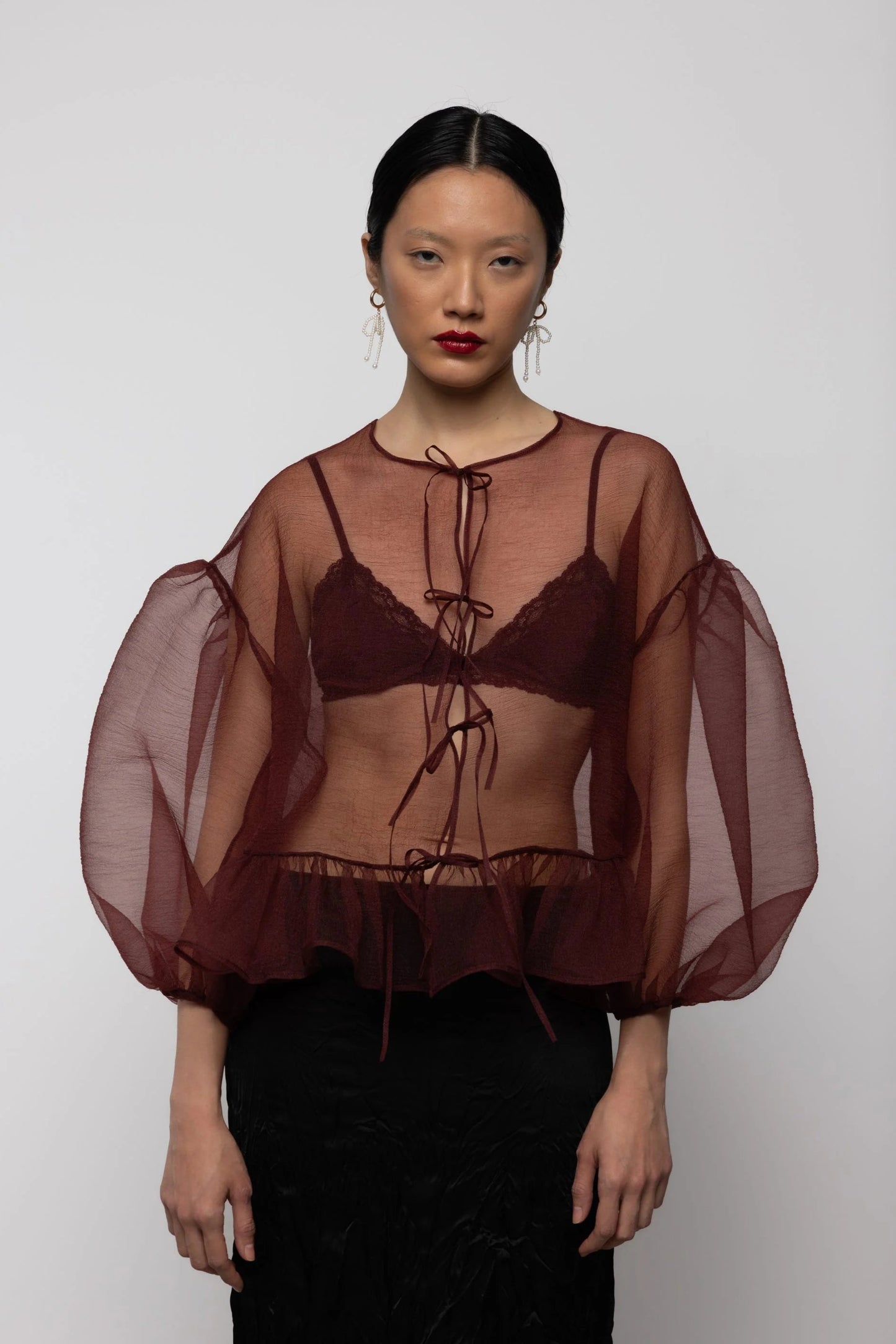 Esthe Volume Organza Bow Top