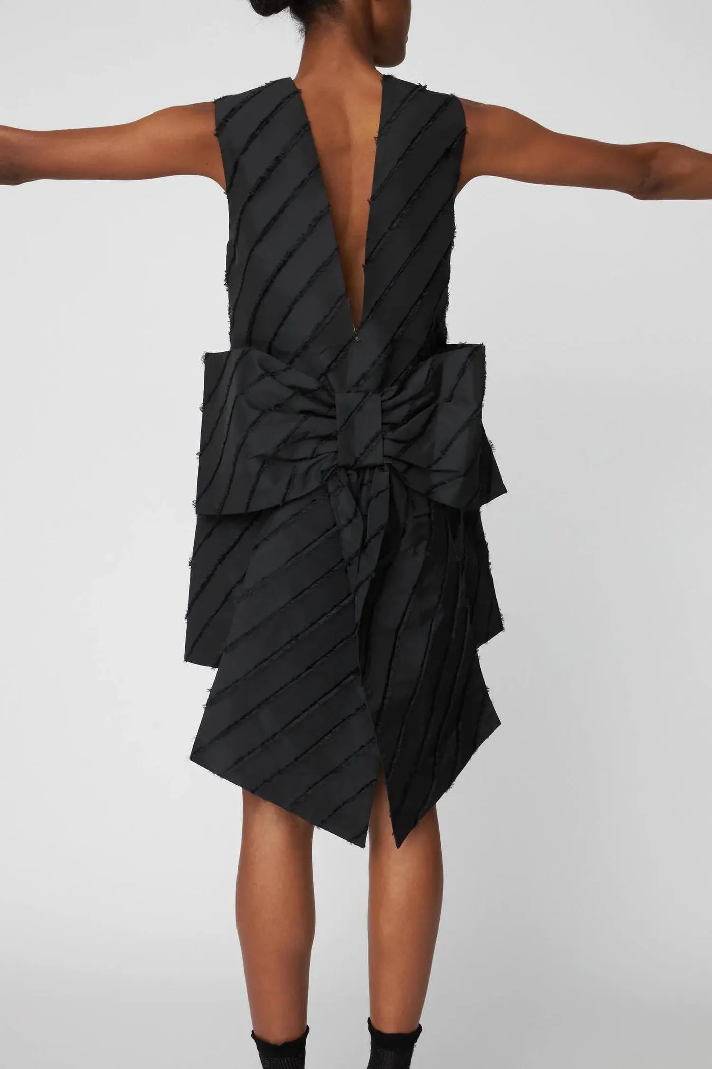 Stella Nova-Mini Dress with Bow Detail in Black