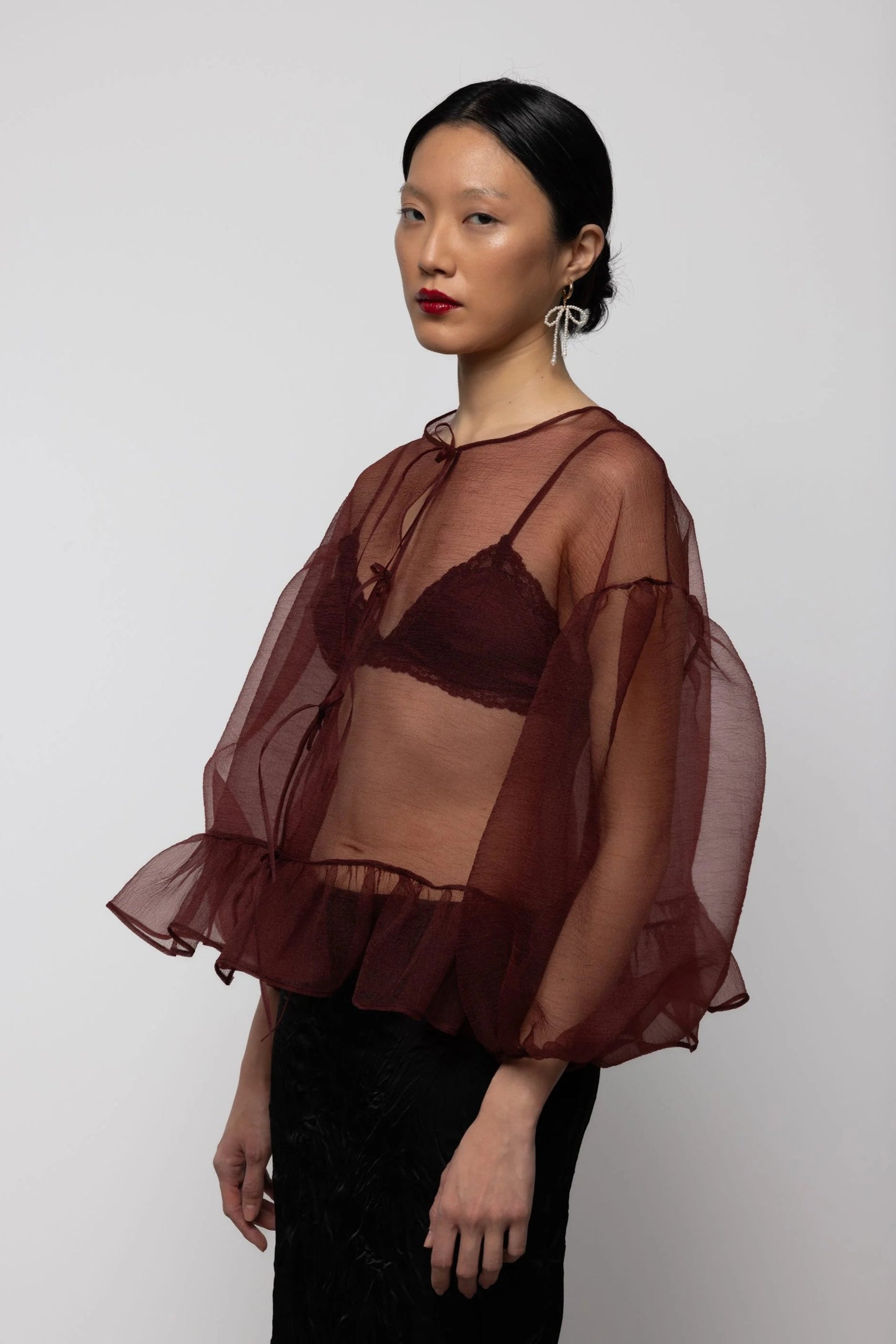 Esthe Volume Organza Bow Top