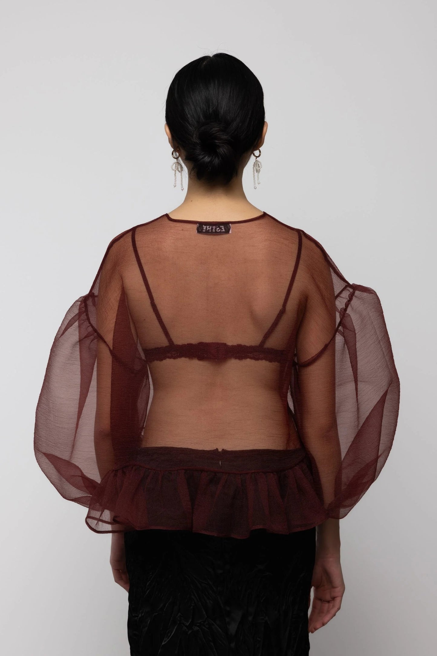 Esthe Volume Organza Bow Top