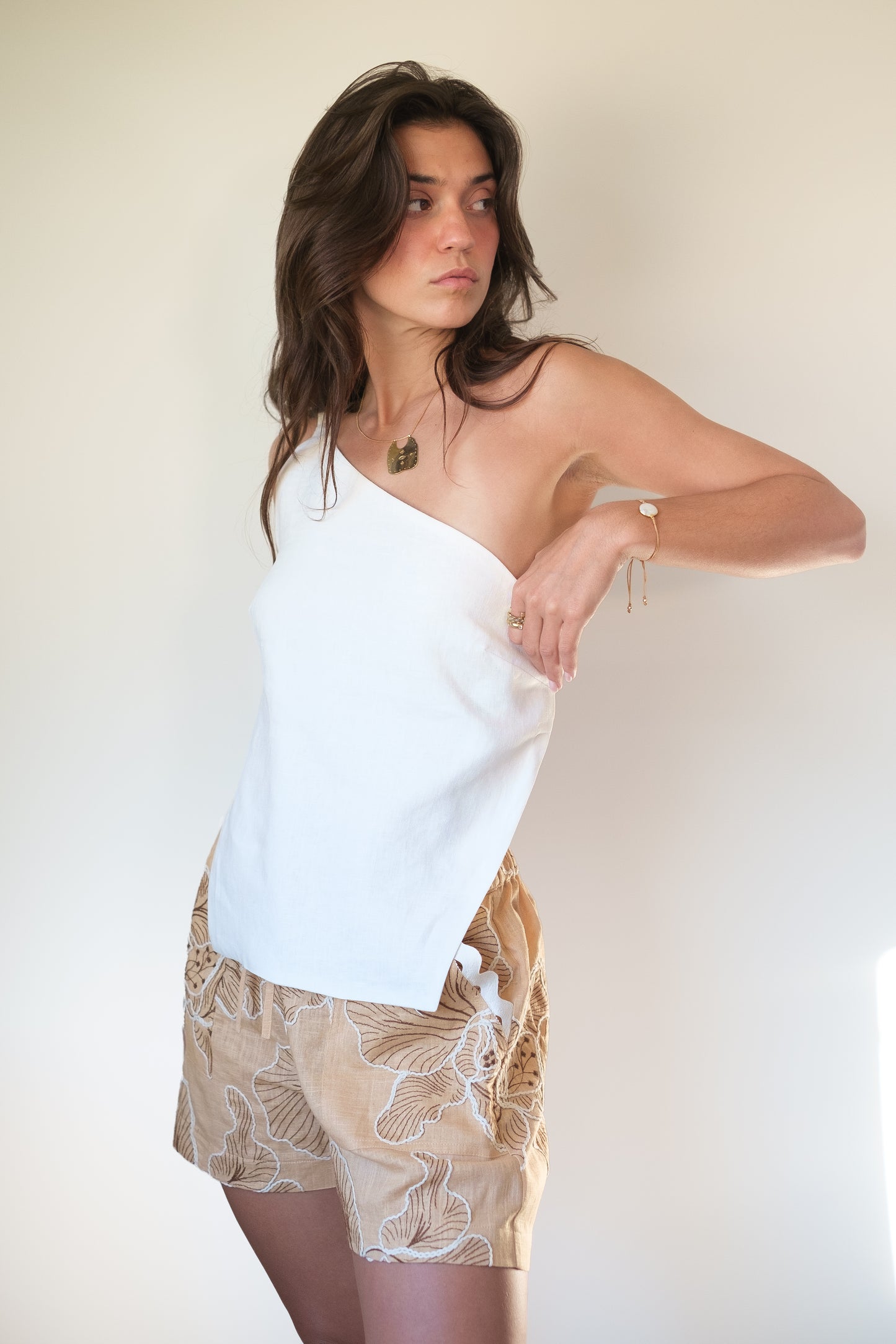 Haight- Asymmetric Top in Off White