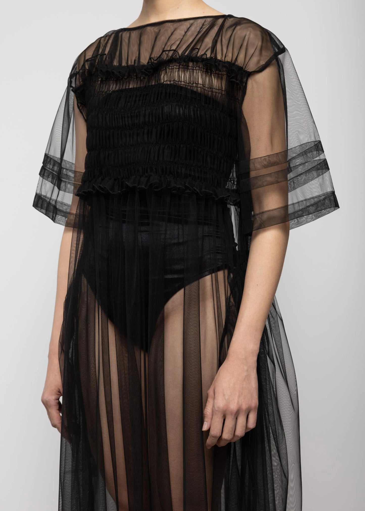 Esthe Tulle Shirred Volume Dress