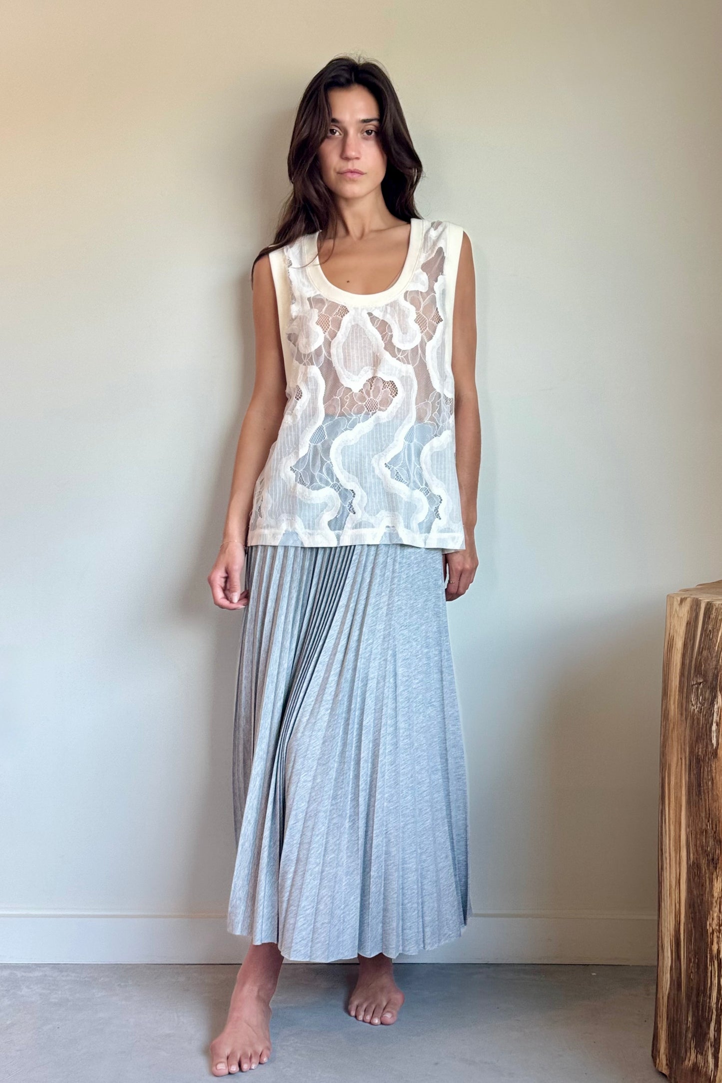 Loyd/Ford Dobby Jersey Skirt in Gainsboro Grey
