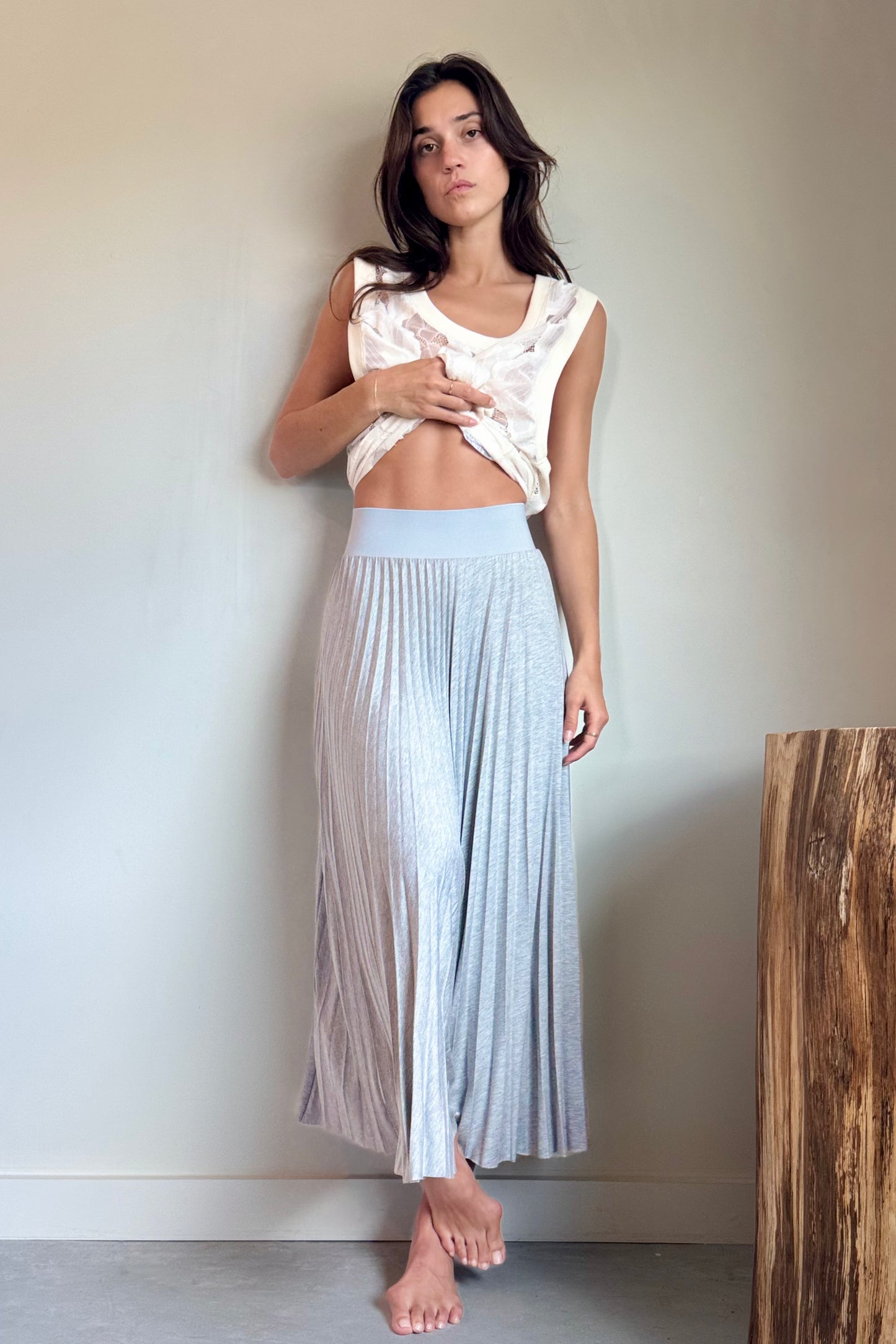 Loyd/Ford Dobby Jersey Skirt in Gainsboro Grey