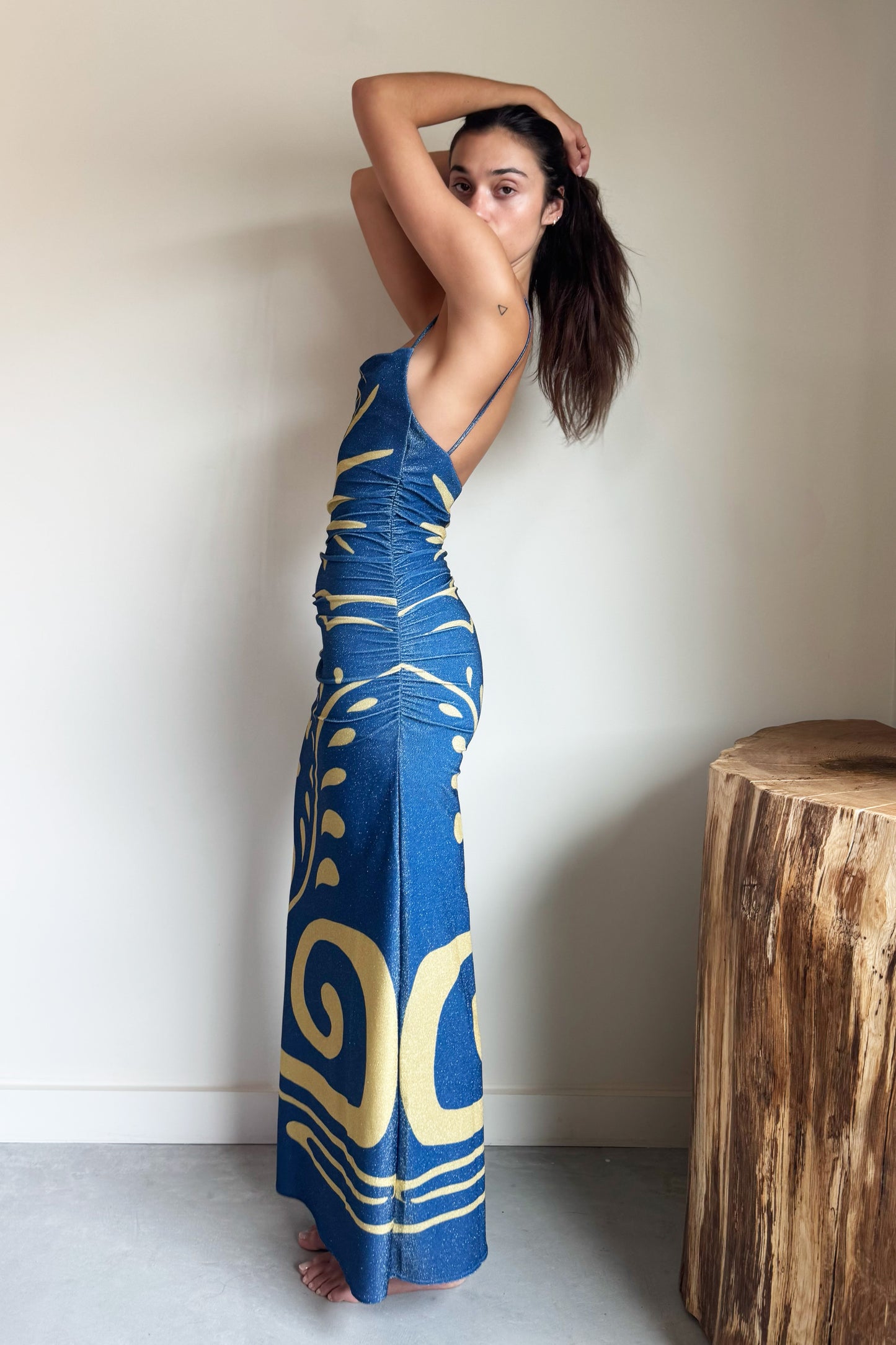 Cala De La Cruz Kim Dress in Malibu Azul