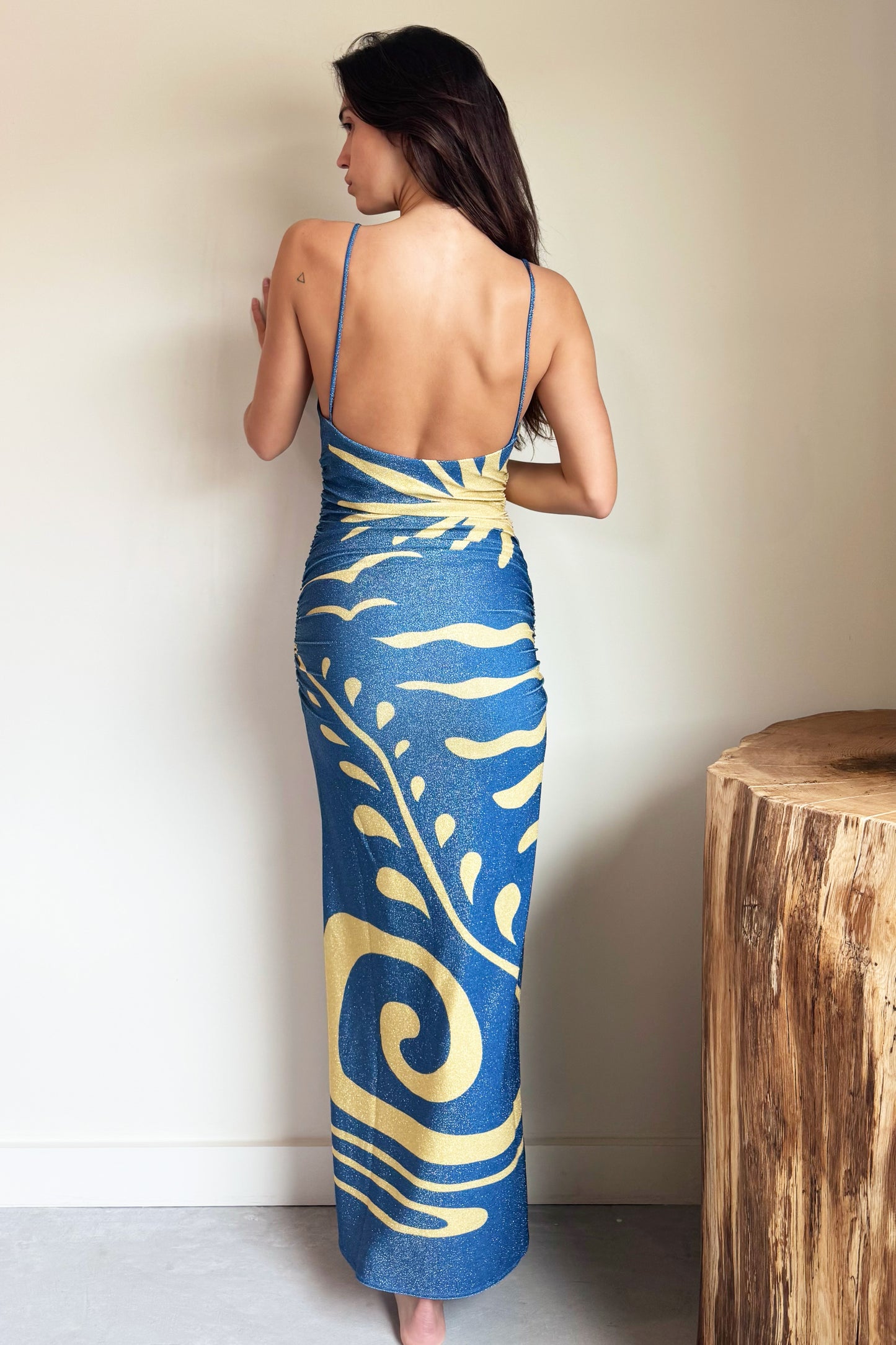 Cala De La Cruz Kim Dress in Malibu Azul