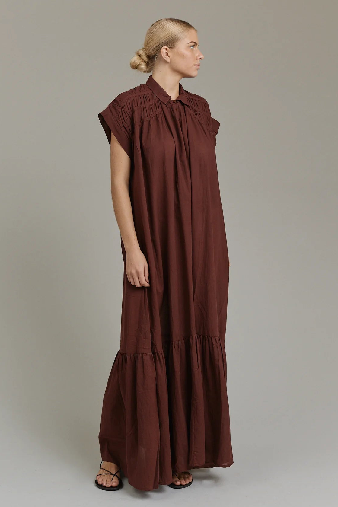 ACACIA-Pipen Dress in Bison
