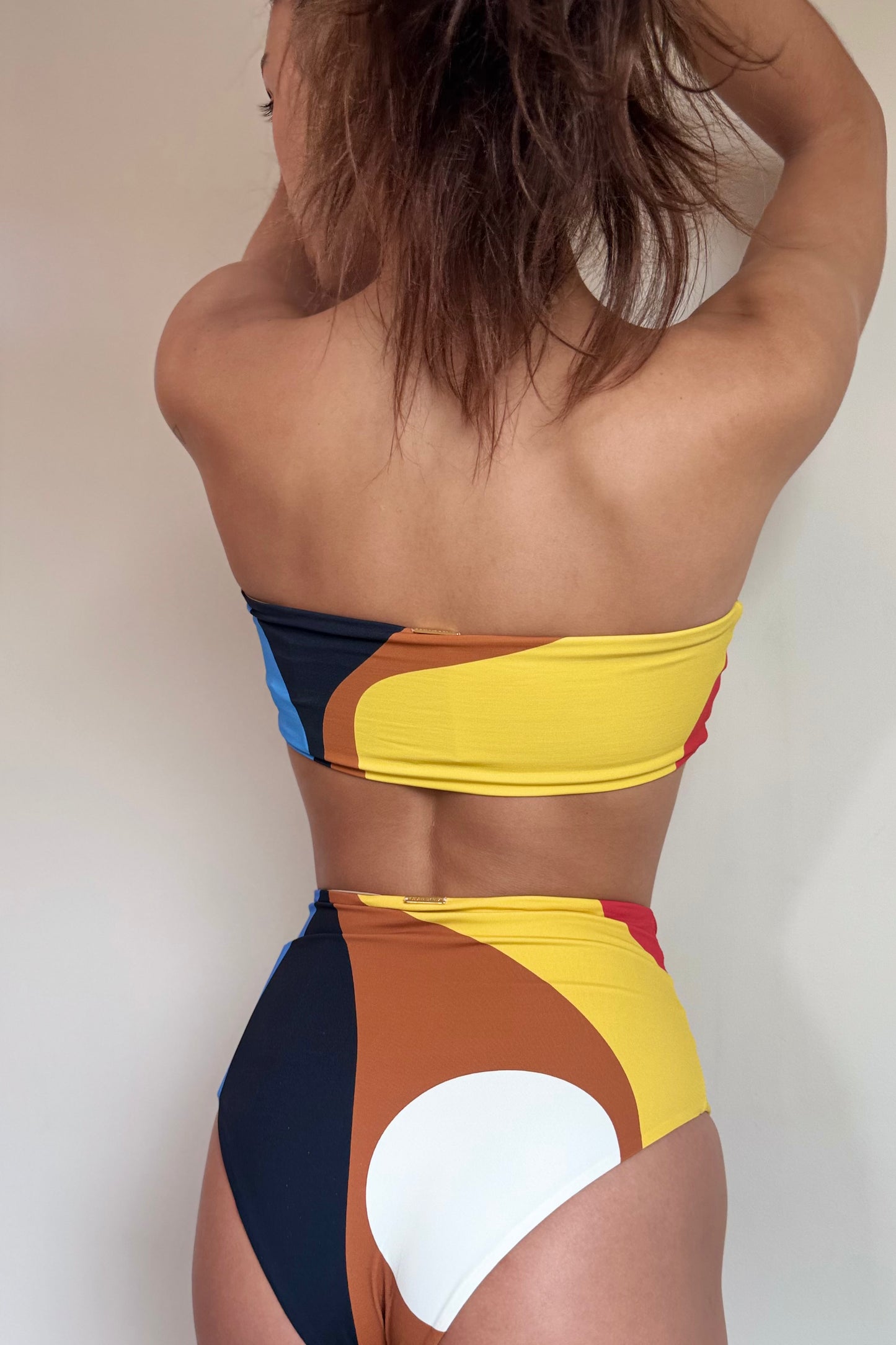 Cala De La Cruz Grecia Bikini Top in Lava Cafe