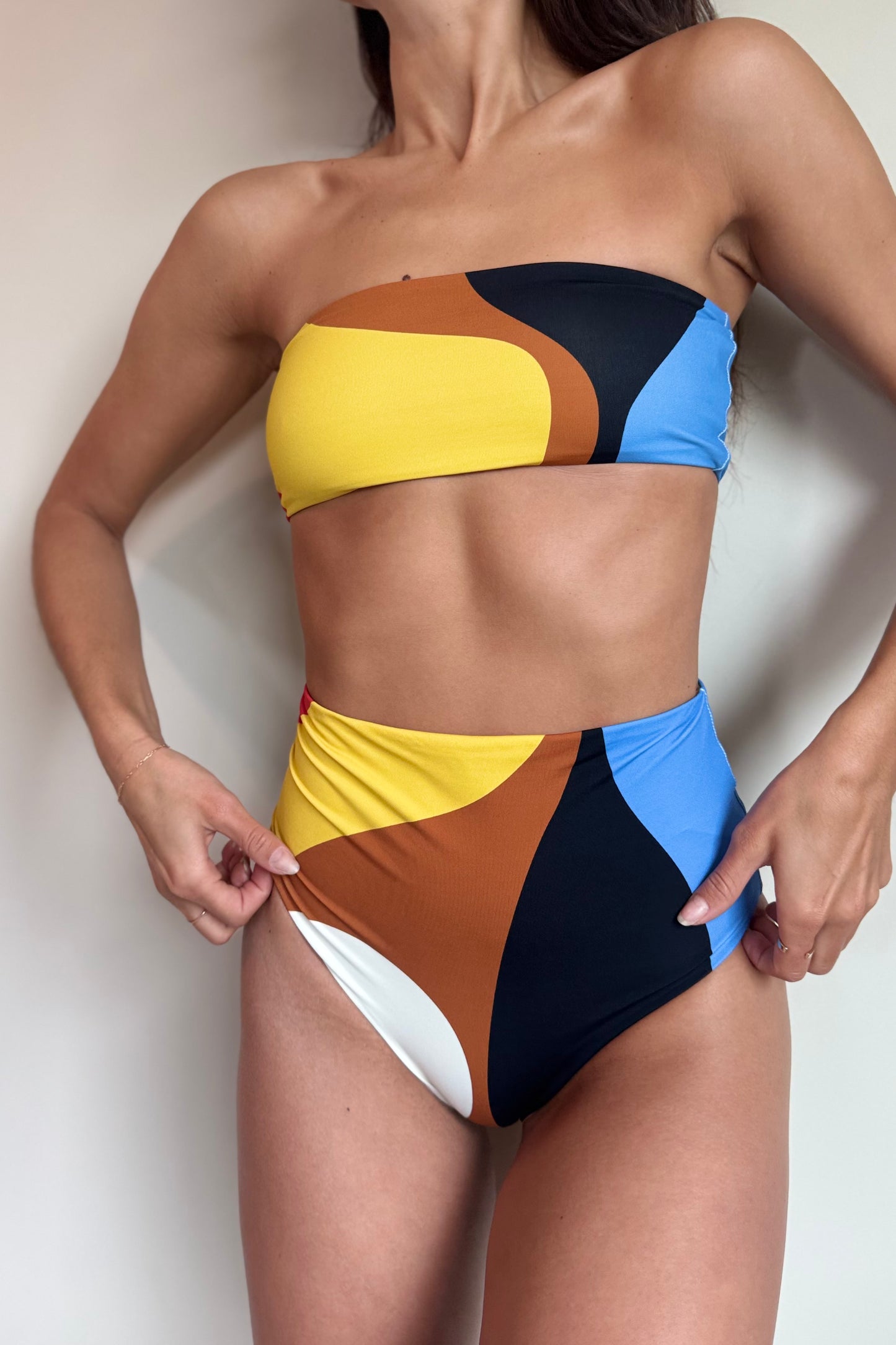 Cala De La Cruz Elisa Bikini Bottom in Lava Cafe