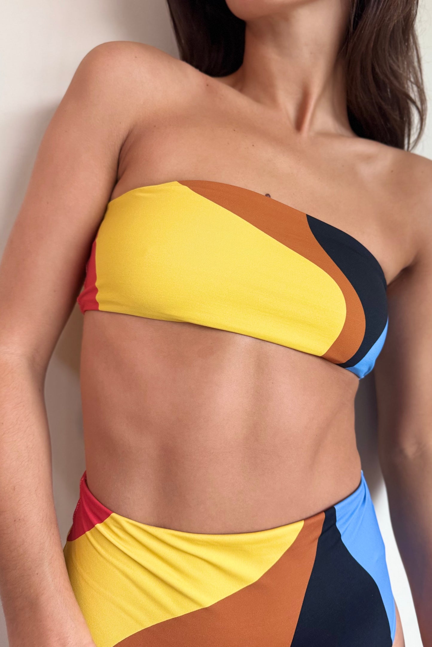 Cala De La Cruz Grecia Bikini Top in Lava Cafe
