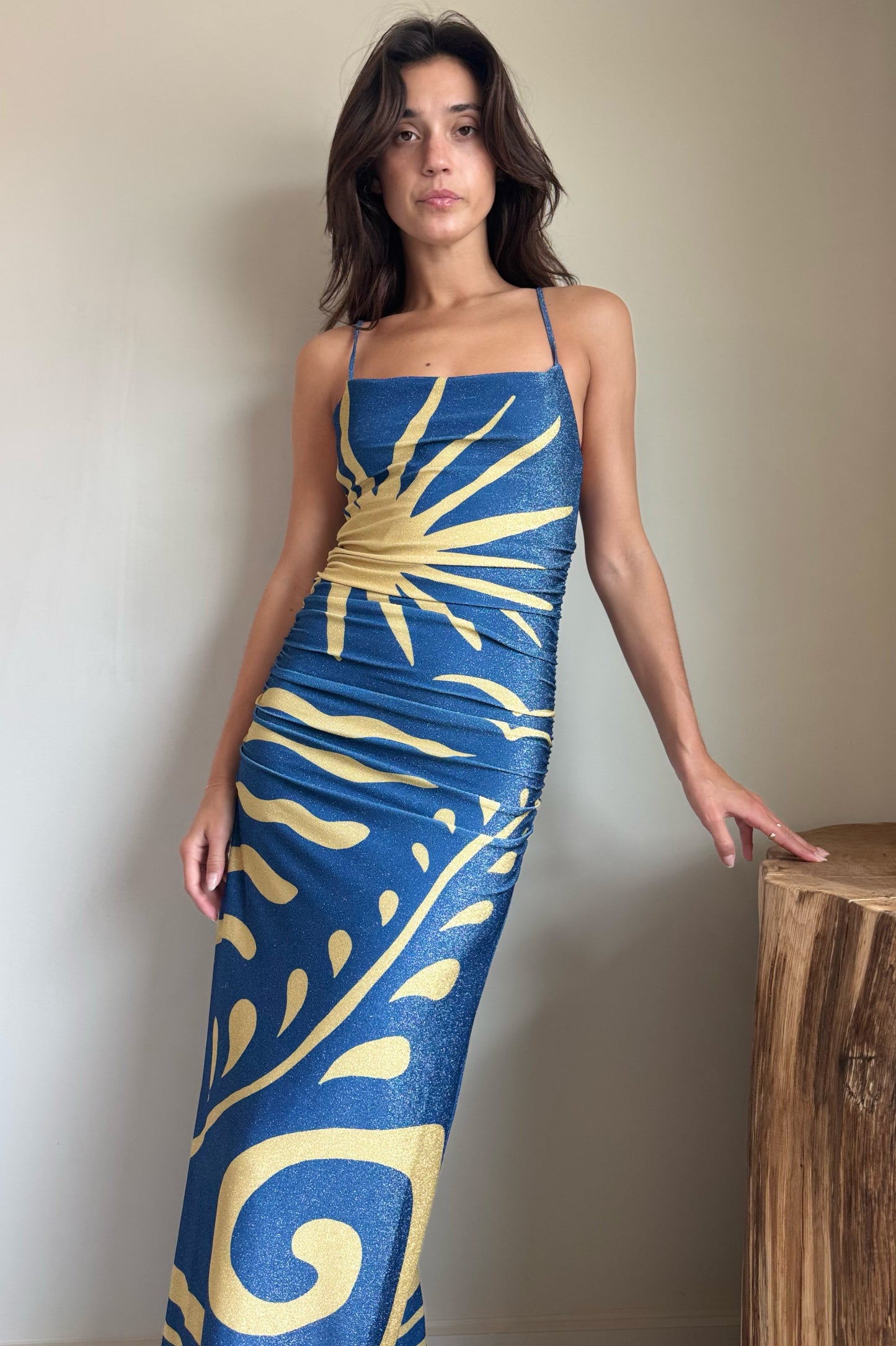 Cala De La Cruz Kim Dress in Malibu Azul
