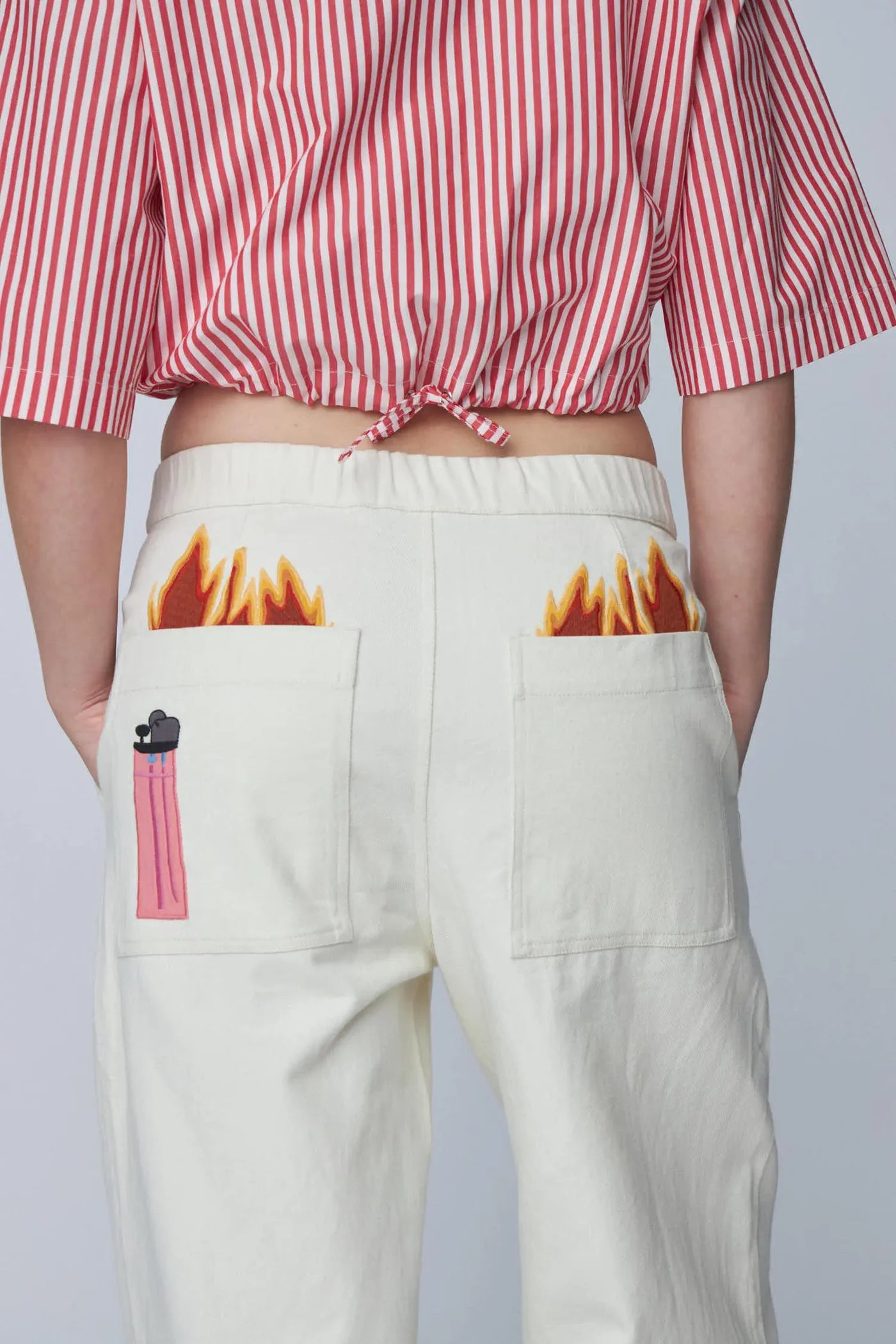 Stella Nova-Patchwork Elements Cotton Pants