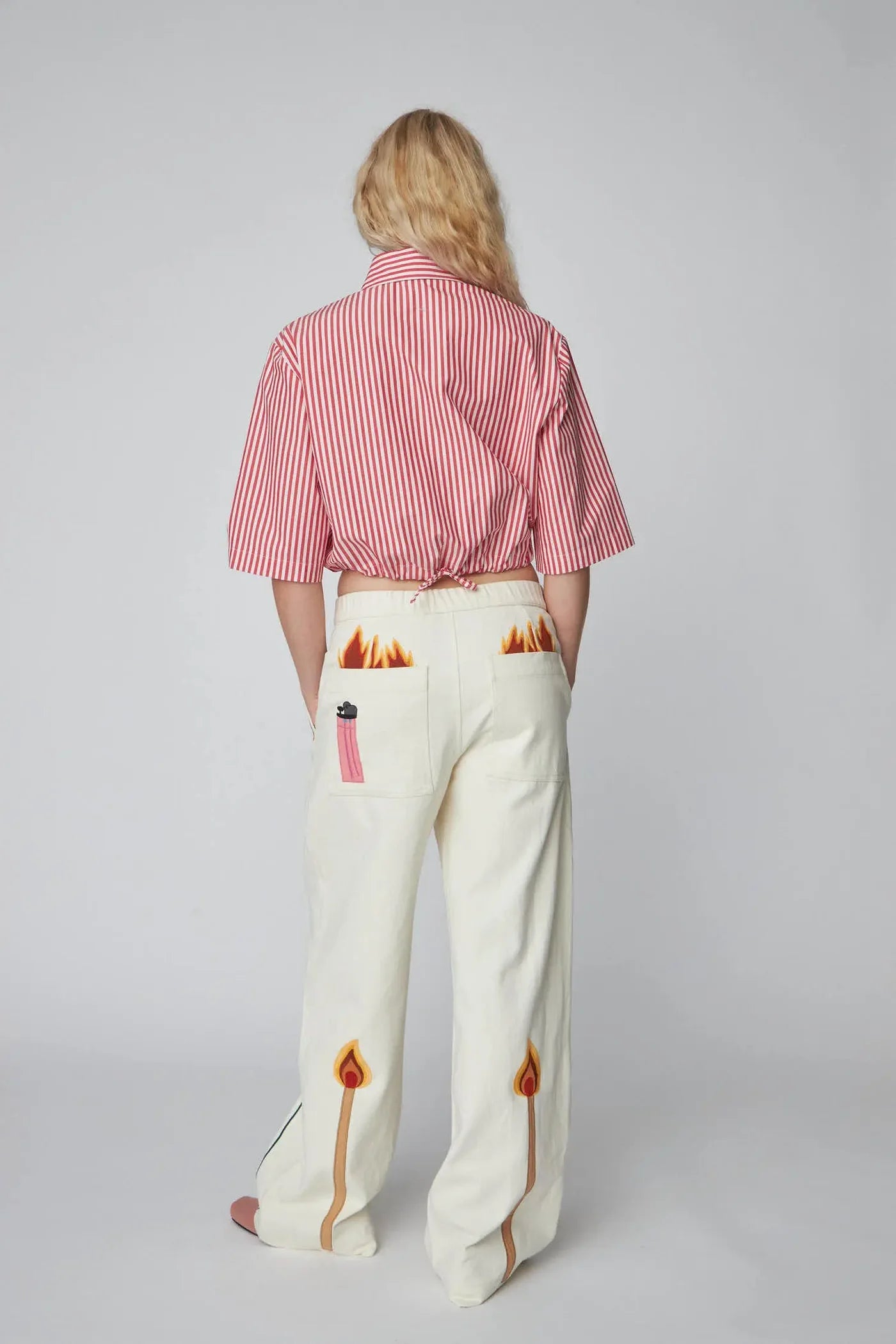 Stella Nova-Patchwork Elements Cotton Pants