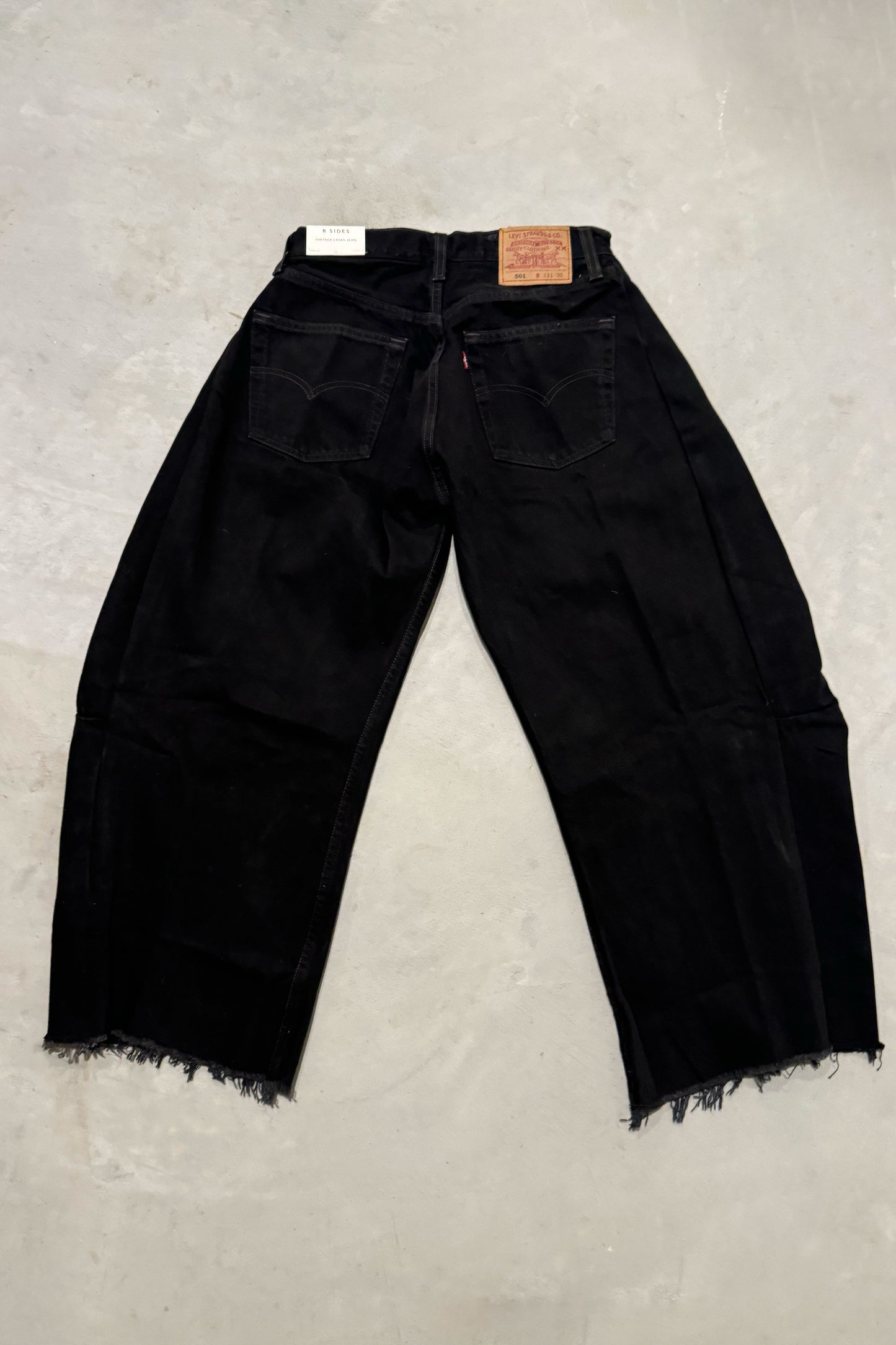 B SIDES Vintage Lasso Jean Slouch in Classic Black-Style 02-Size 25
