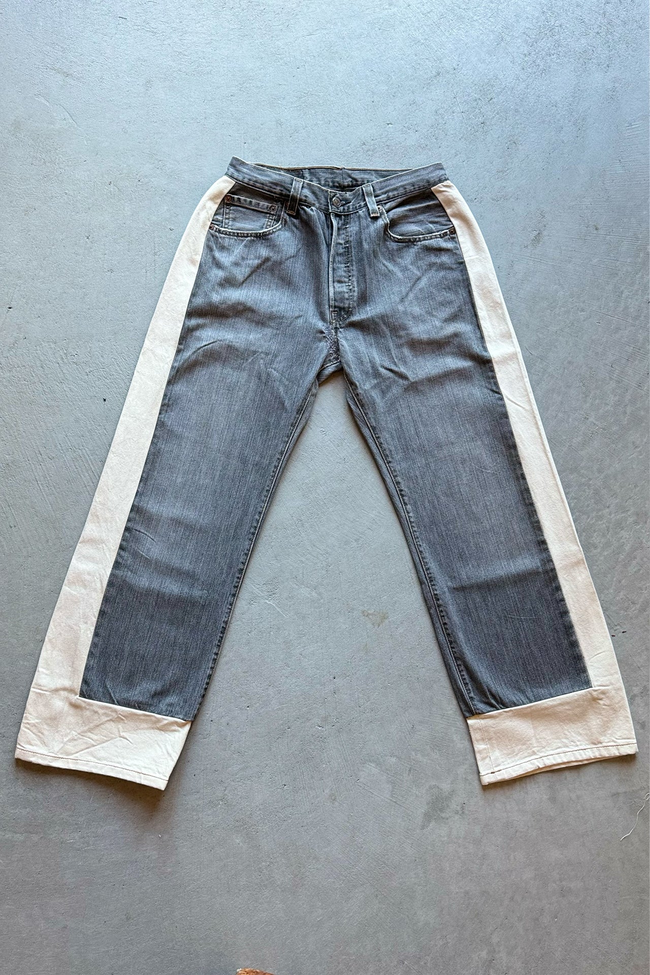 B SIDES Reworked Slouch in Vintage Black Natural-Style 02-Size 26