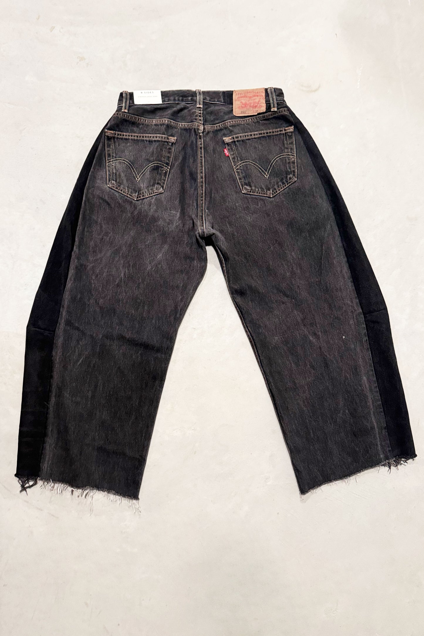 B SIDES Vintage Lasso Jean Slouch in Classic Black-Style 01-Size 27