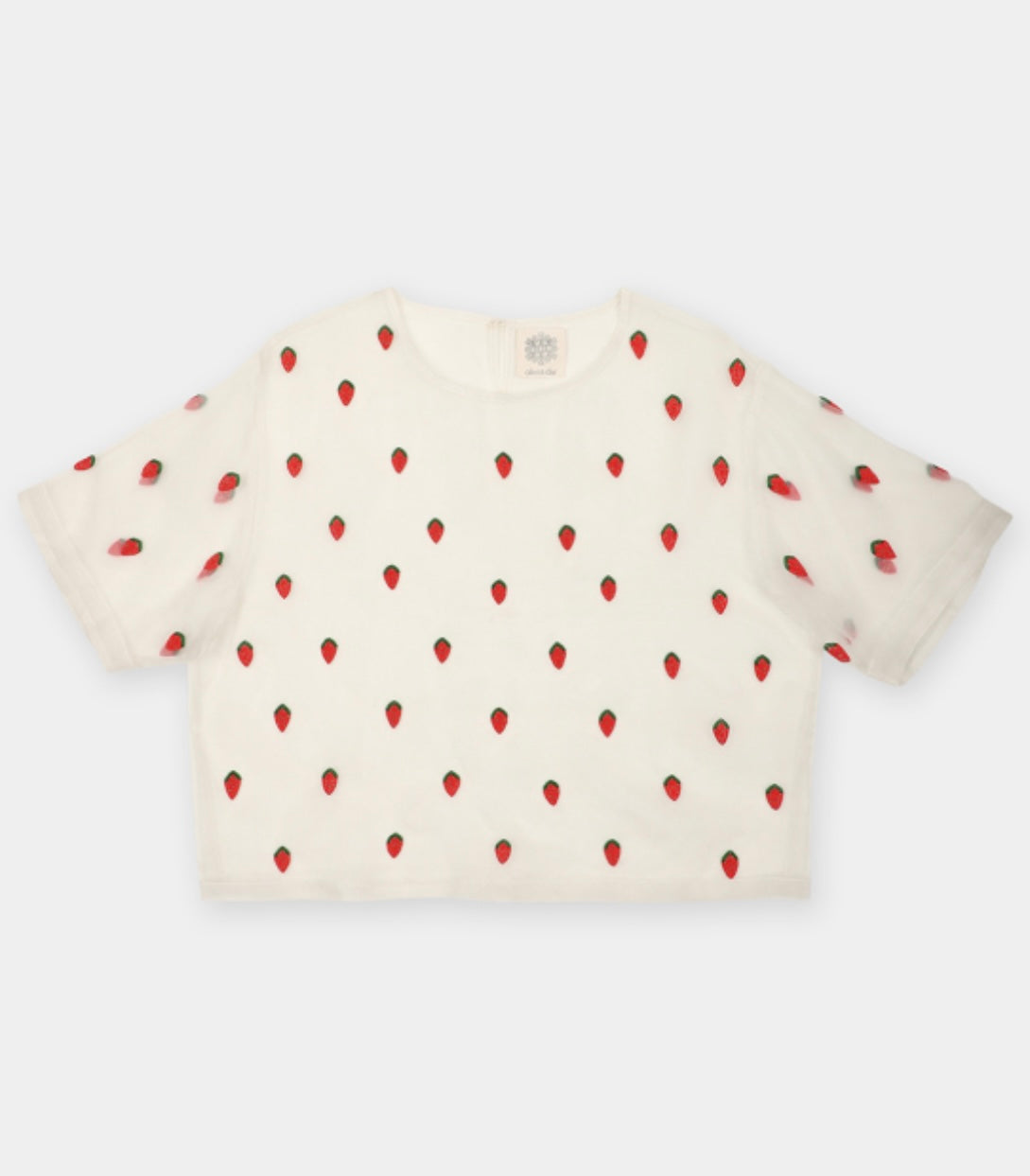 Olivia Dar Beaded Organza Top - Strawberry
