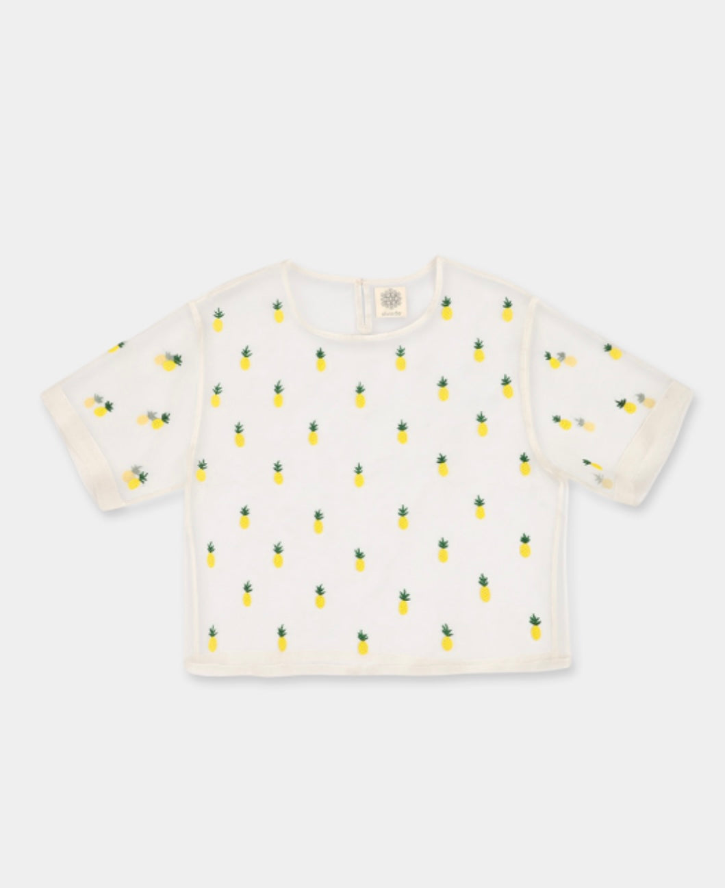 Olivia Dar Beaded Organza Top - Pineapple