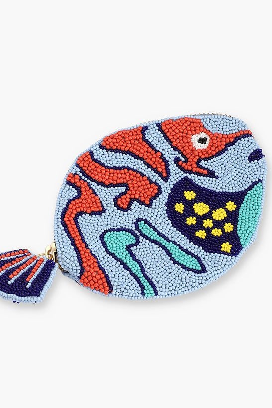 Olivia Dar Beaded Pouch-Mandarin Fish