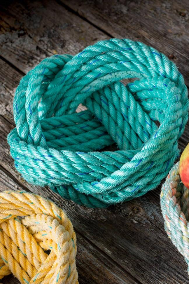 All For Knot Rope Weaving Inc-Reclaimed Fishermans’ Bowl-8”-9” Diameter