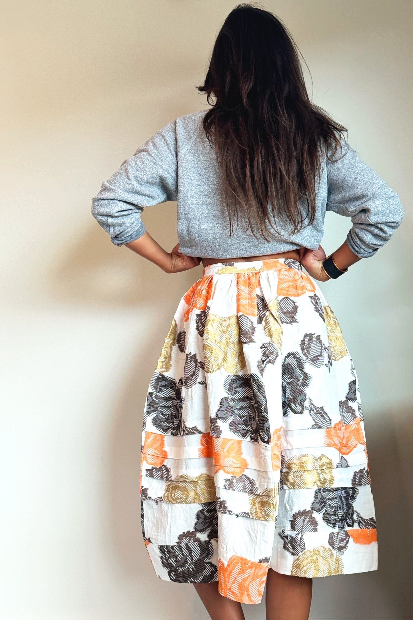 Claramonte Manon Brocade Roses Skirt