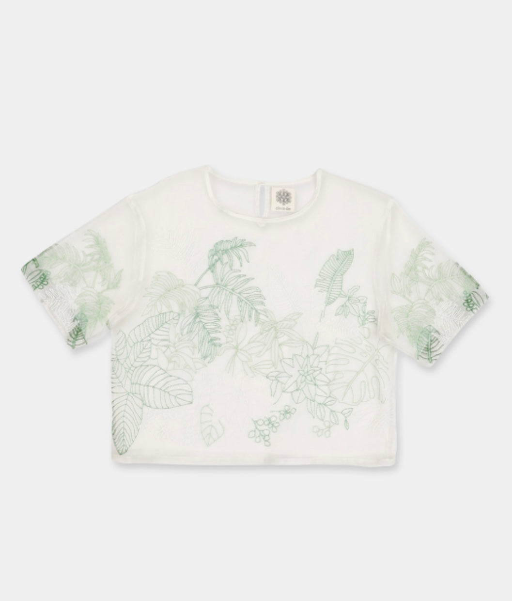 Olivia Dar Beaded Organza Top - Tropical
