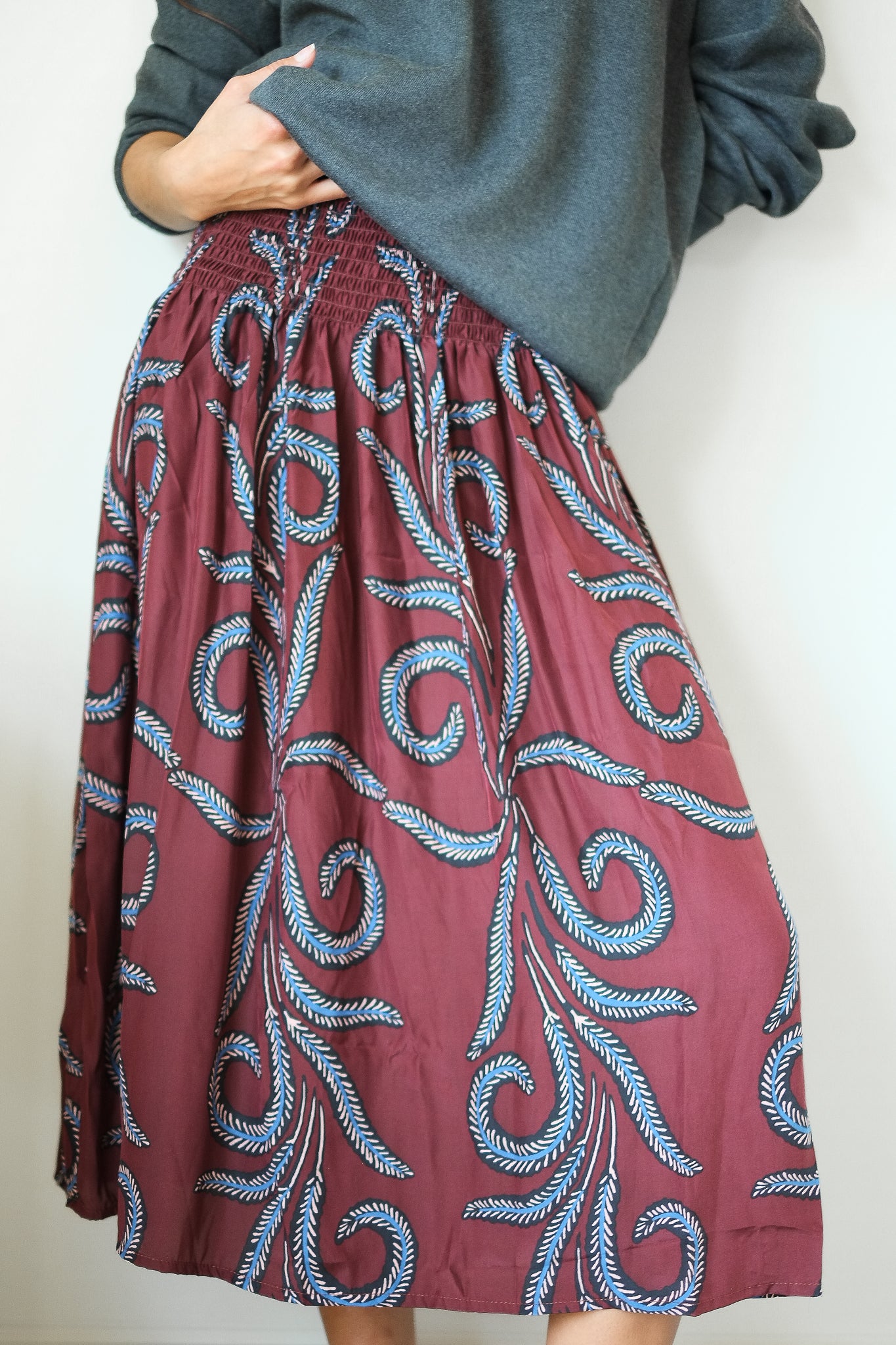 Natalie Martin Juliette Dress in Feather Bordeaux