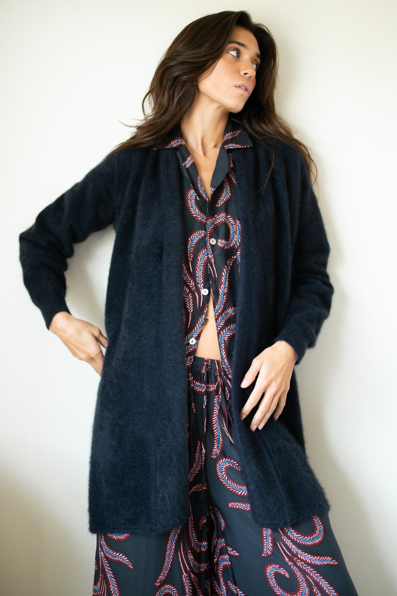 Natalie Martin Kevin Shirt in Feather Black
