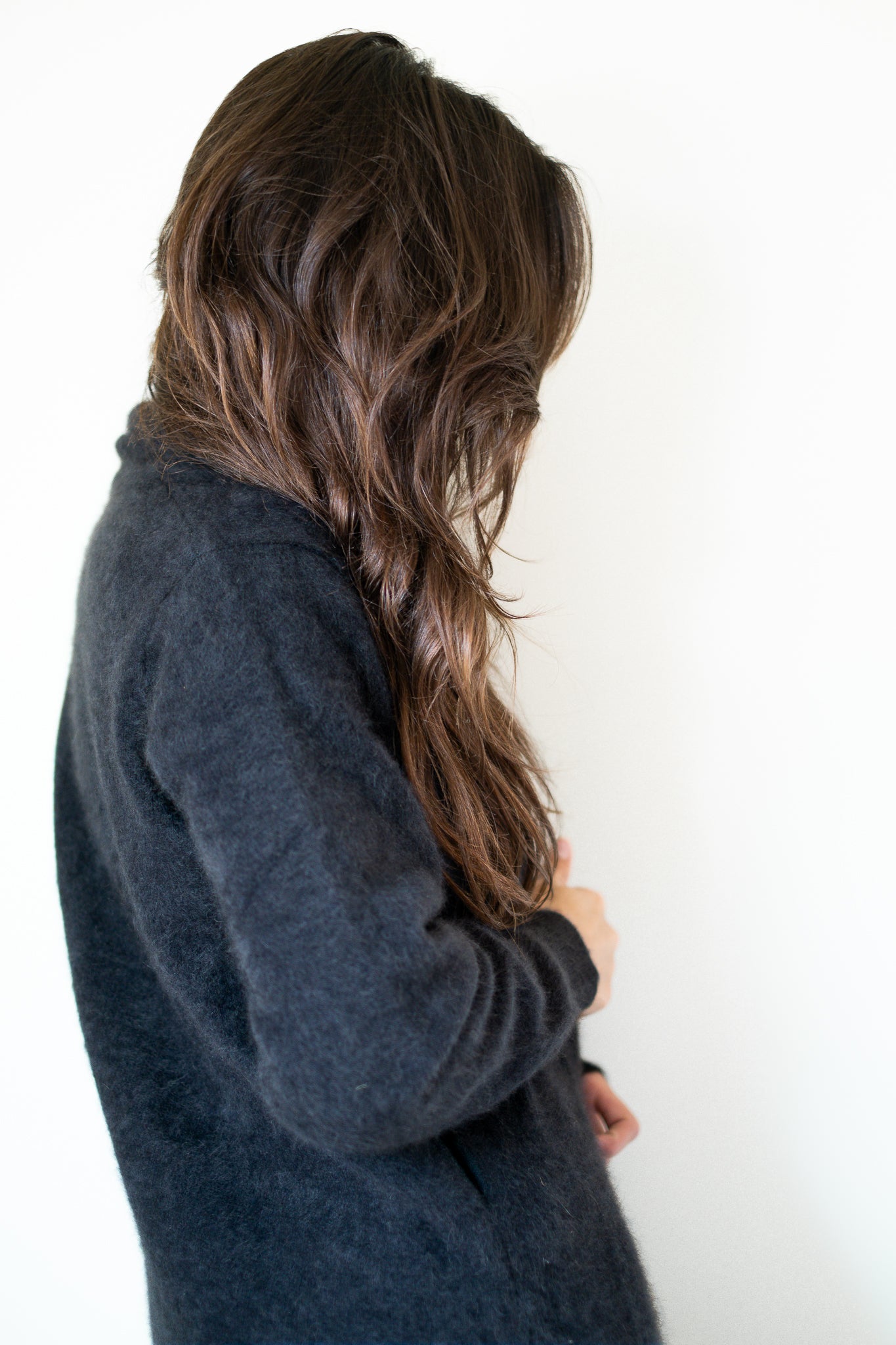C.T.plage Raccoon Long Cardigan in Navy
