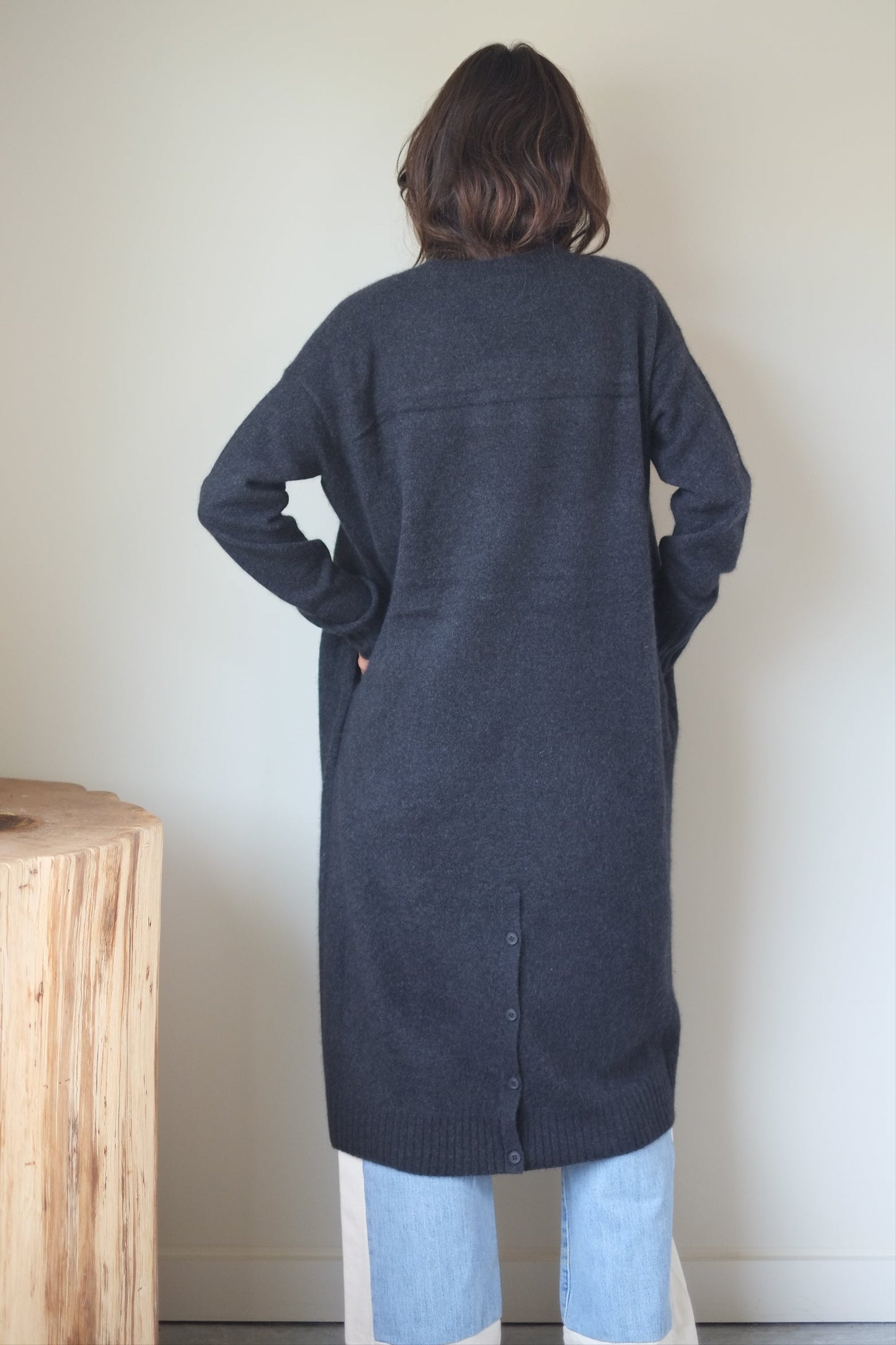 C.T.plage Pullover Sweater Dress in Charcoal Grey
