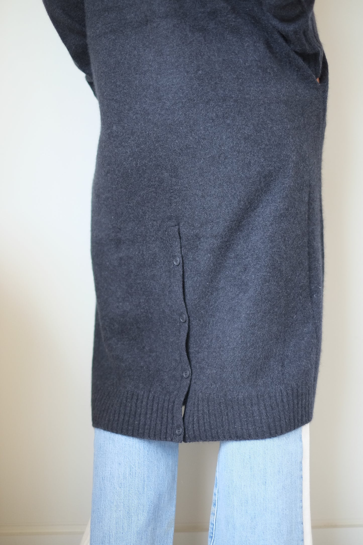 C.T.plage Pullover Sweater Dress in Charcoal Grey