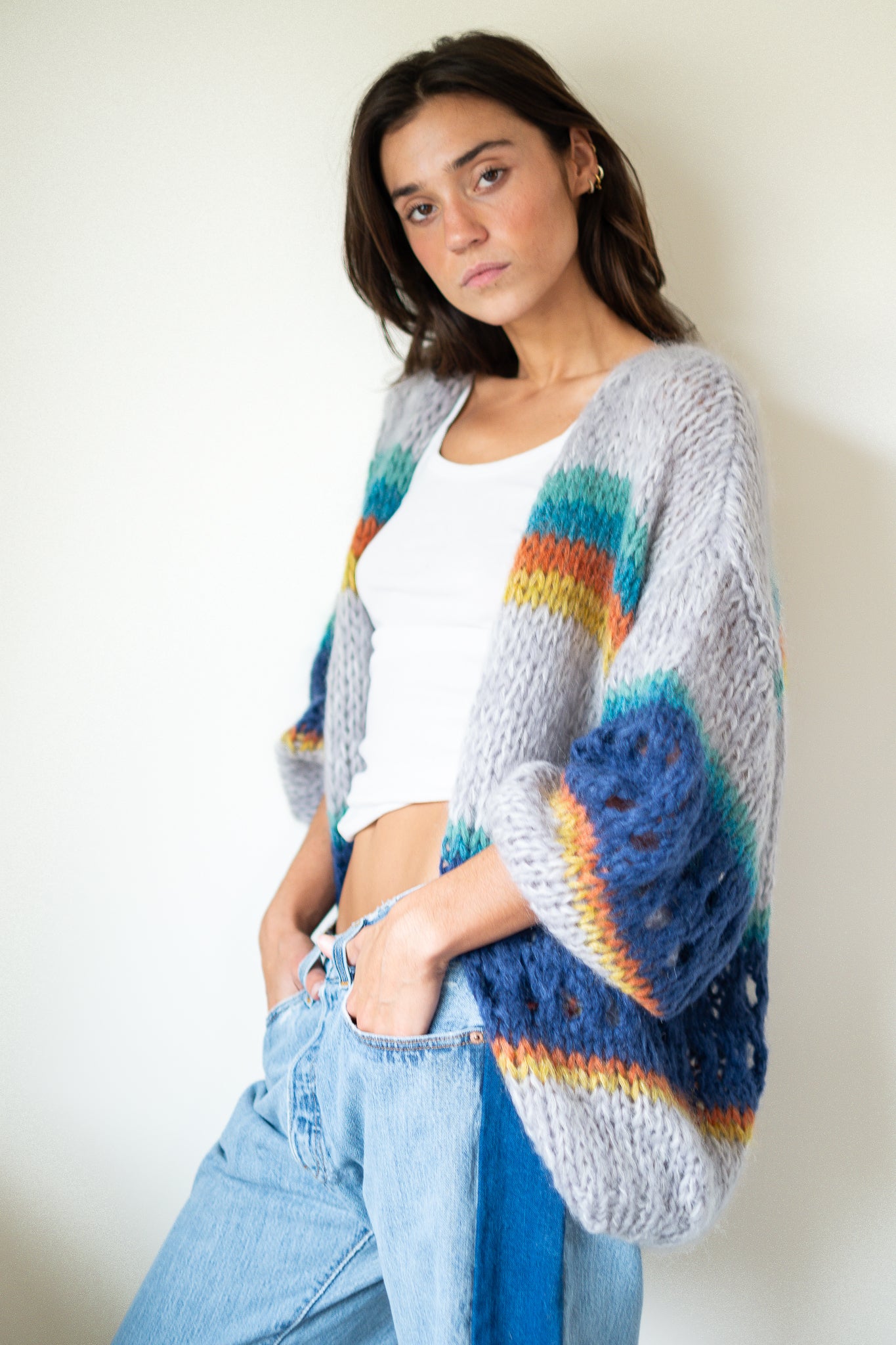 Maiami Stripes Galore Big Cardigan - Soft Fall