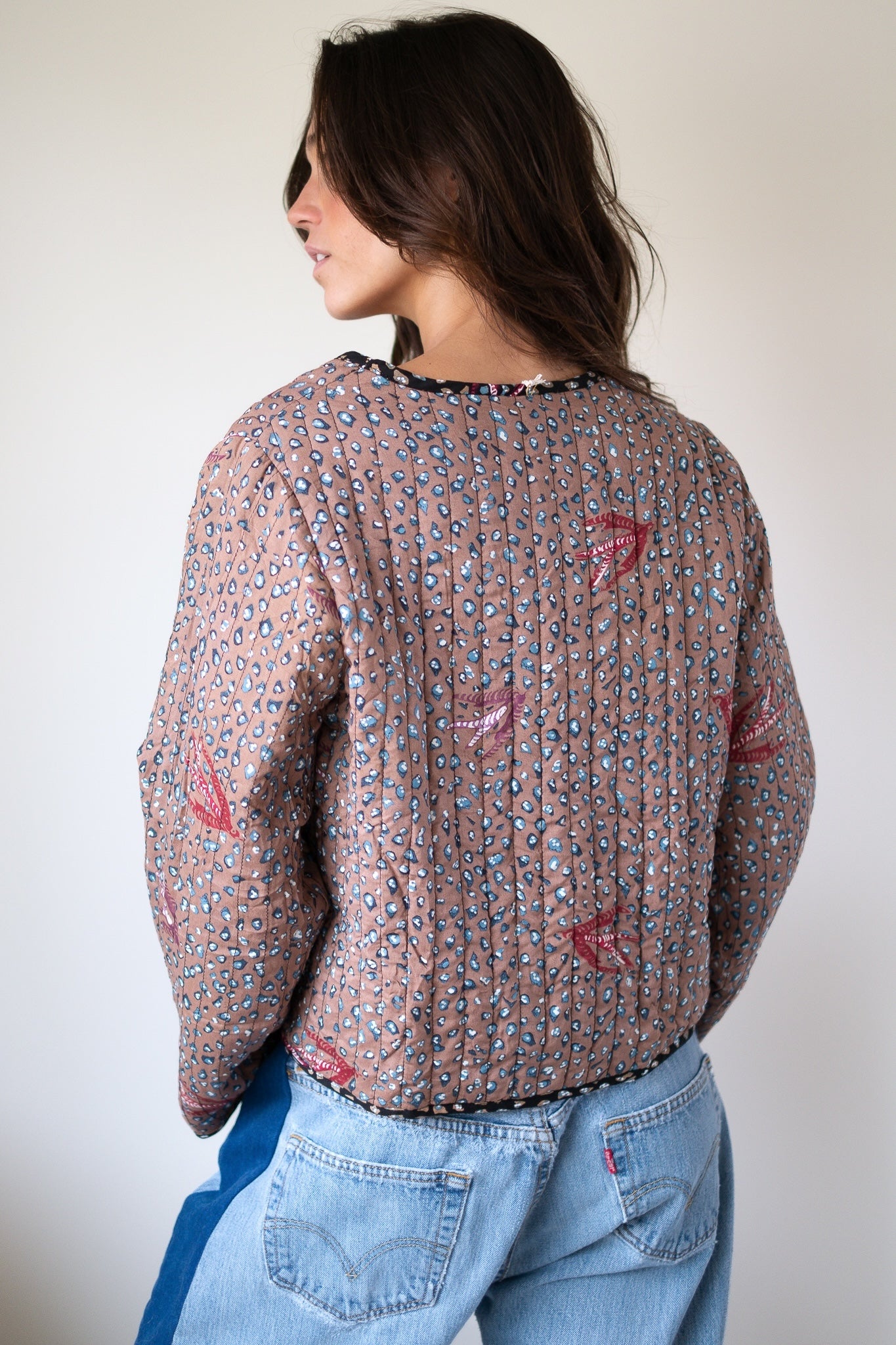 Natalie Martin Saskia Jacket in Swallow Combo