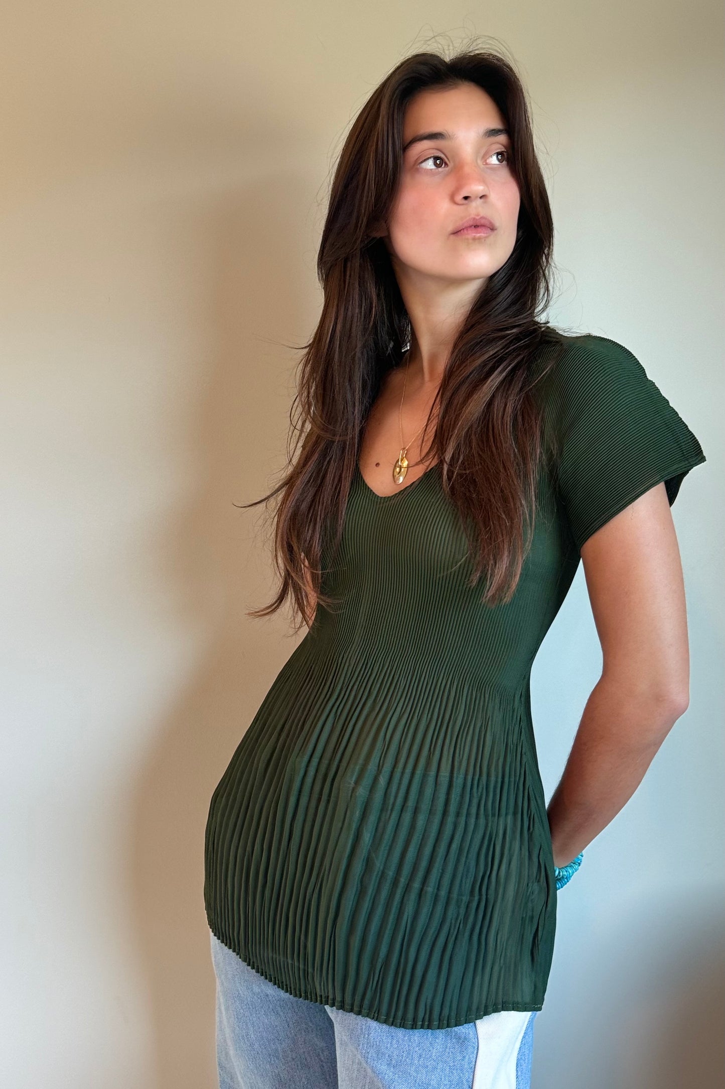 Nin Studio Medusa Top in Pine