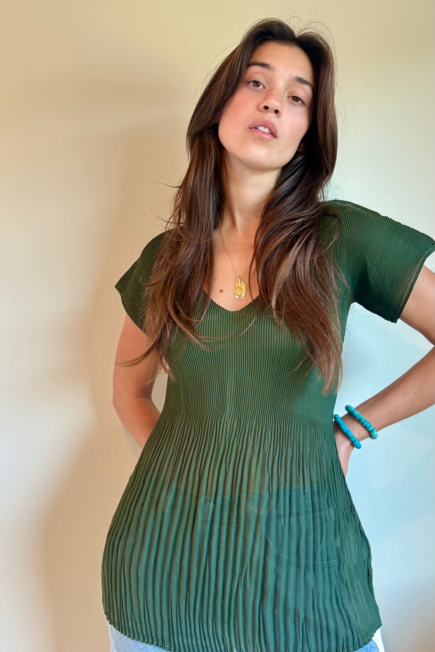 Nin Studio Medusa Top in Pine