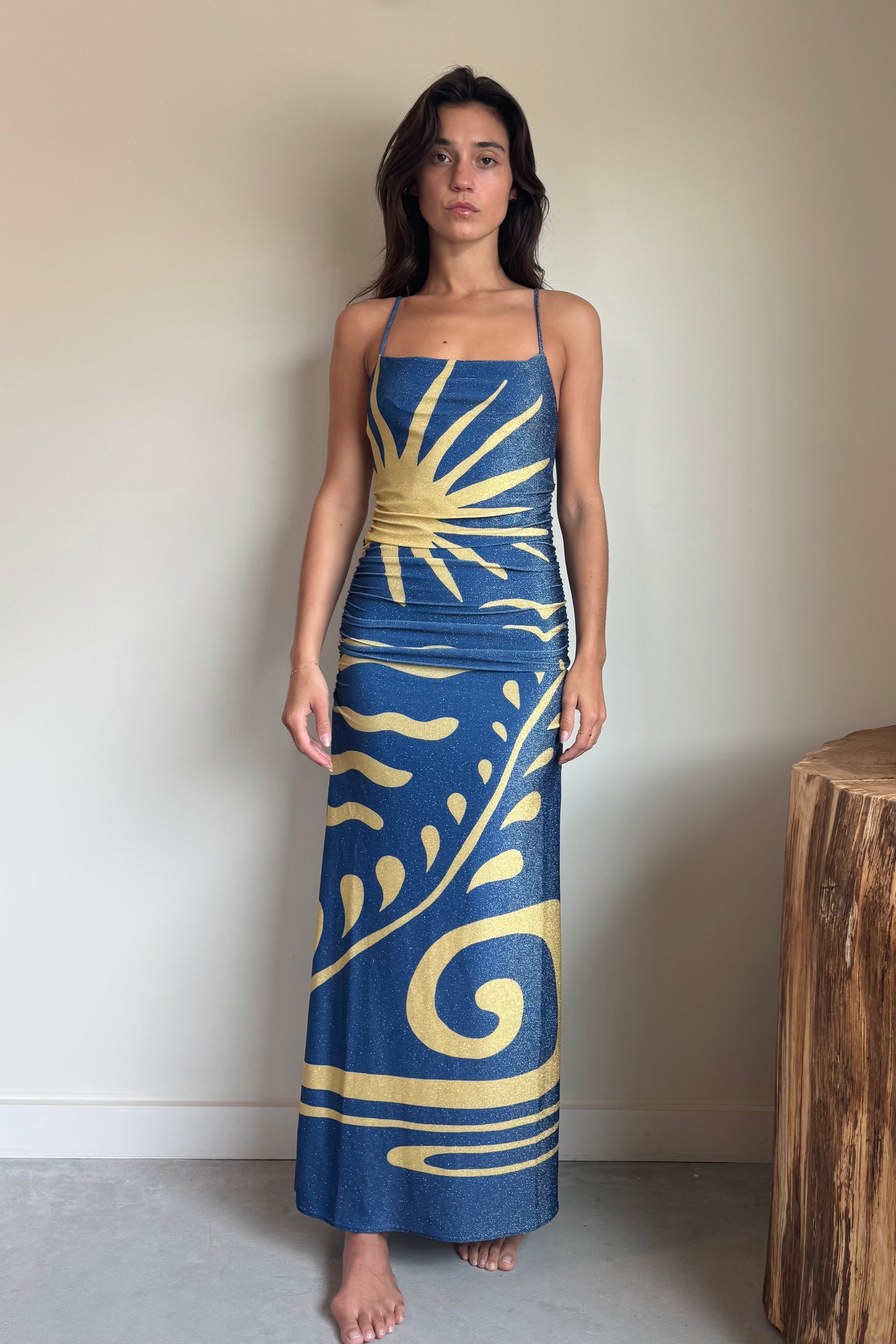 Cala De La Cruz Kim Dress in Malibu Azul