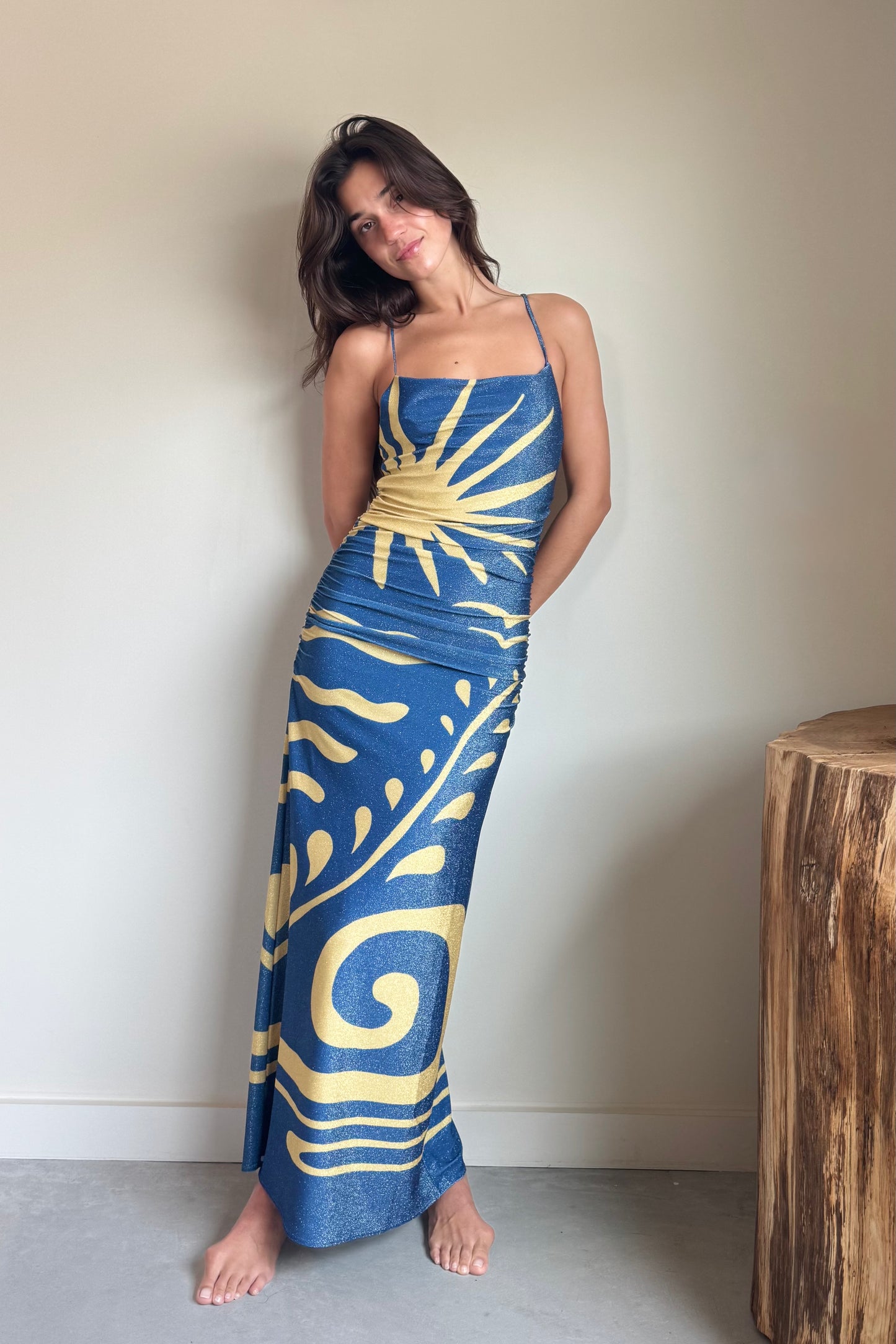 Cala De La Cruz Kim Dress in Malibu Azul