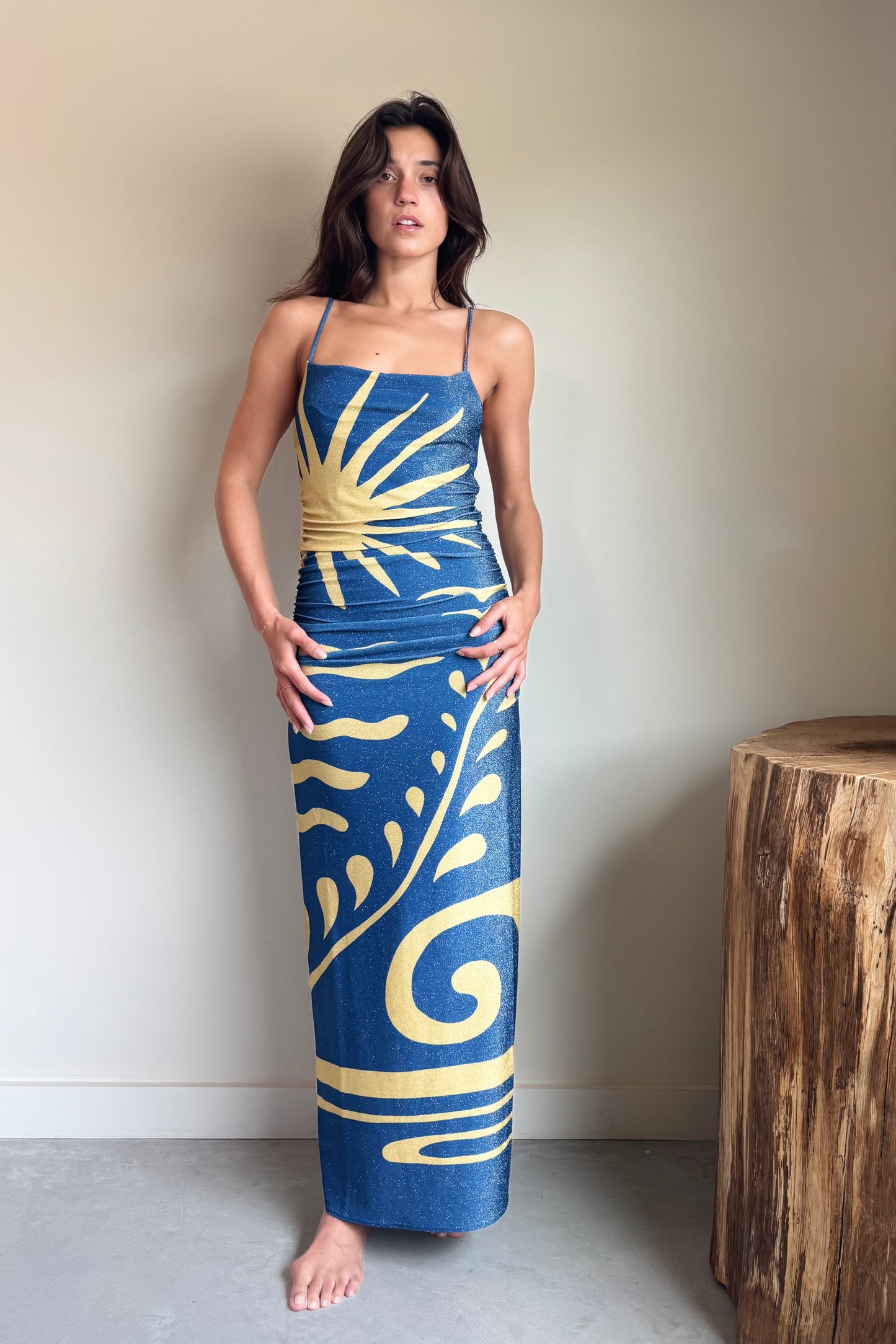 Cala De La Cruz Kim Dress in Malibu Azul