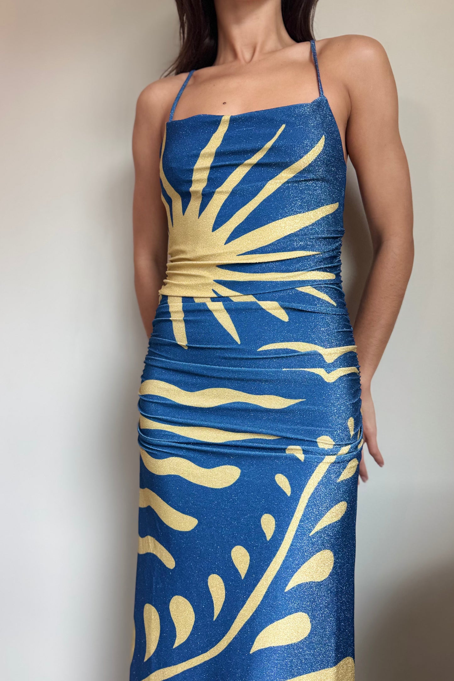 Cala De La Cruz Kim Dress in Malibu Azul