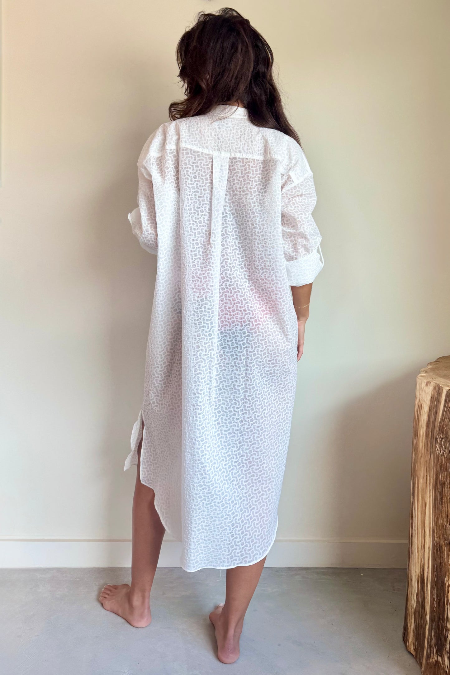Diarte-Frita Organza Shirt Dress