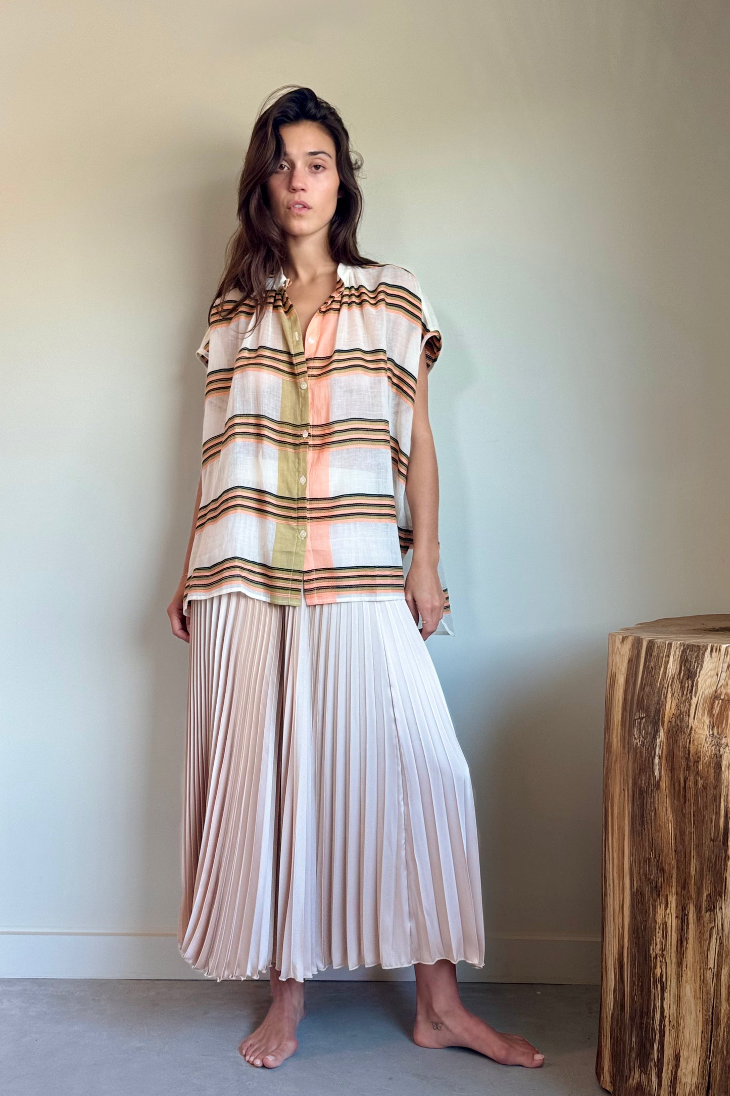 Loyd/Ford Dobby Benedetto Midi Skirt in Taupe
