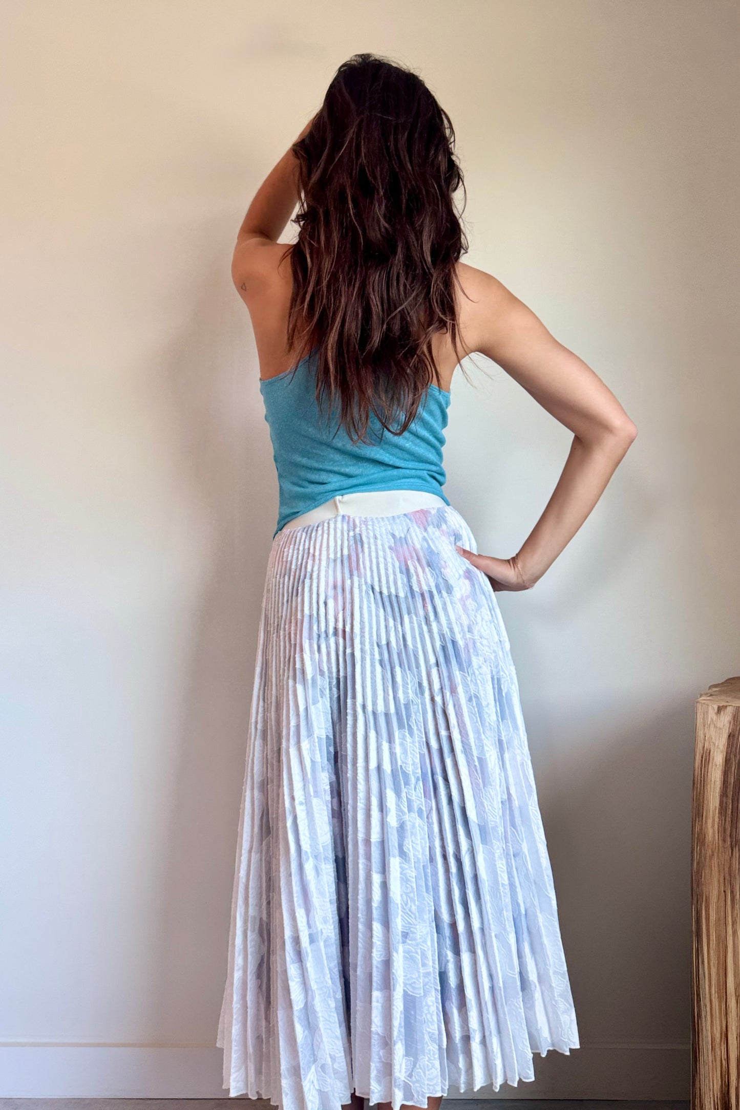 Esthe Layered Cut-Out Sleeveless Top in Blue