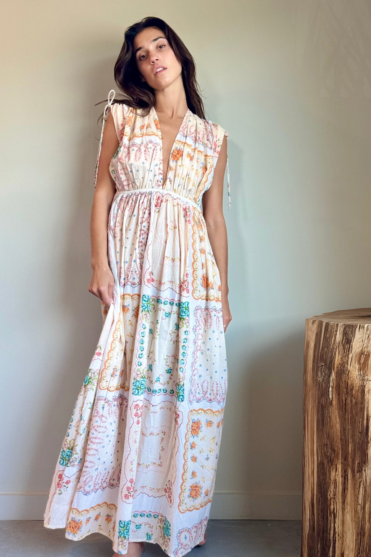 Stella Nova Printed Maxi Dress in Handkerchief Print