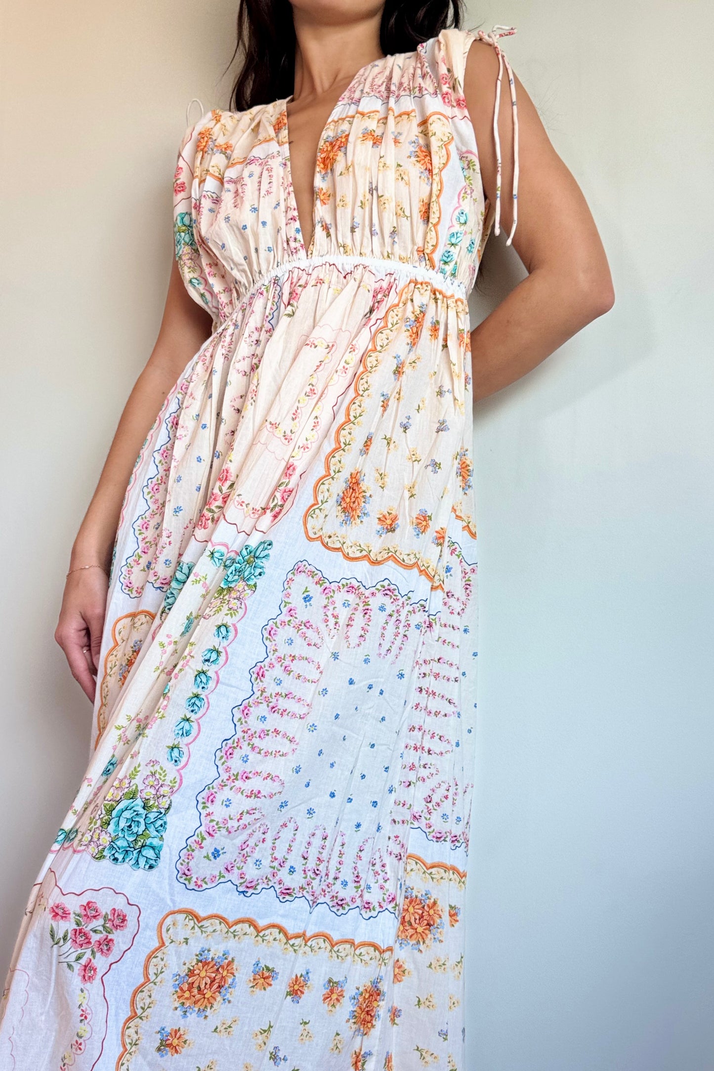 Stella Nova Printed Maxi Dress in Handkerchief Print