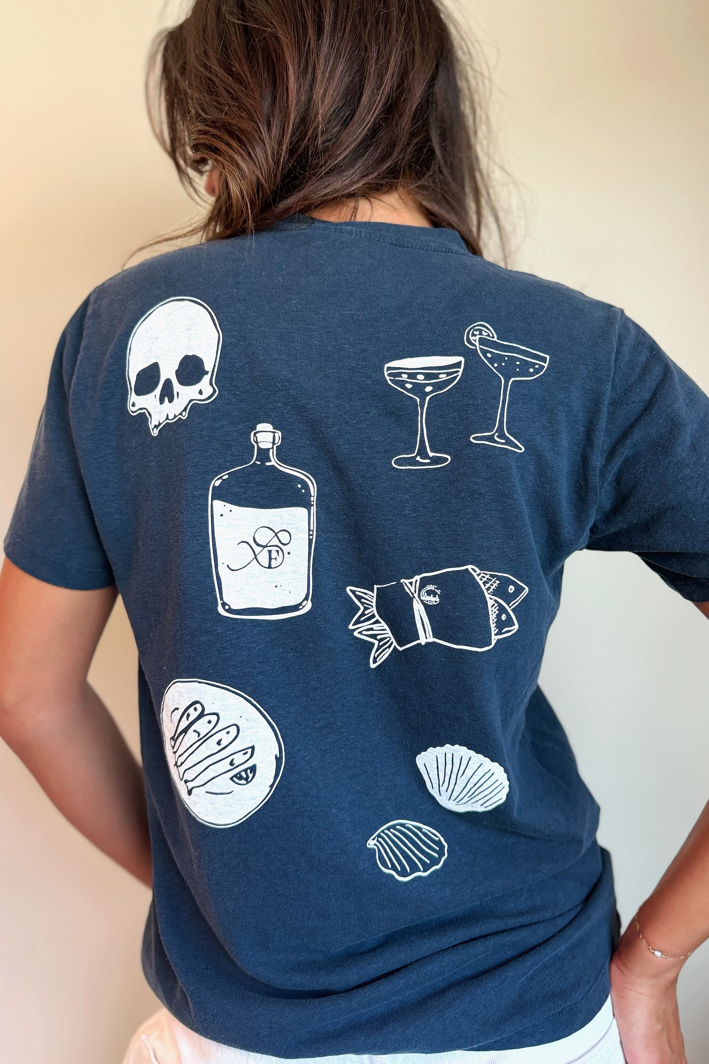 Ship Of Fools -Jung Pocket Tee Navy