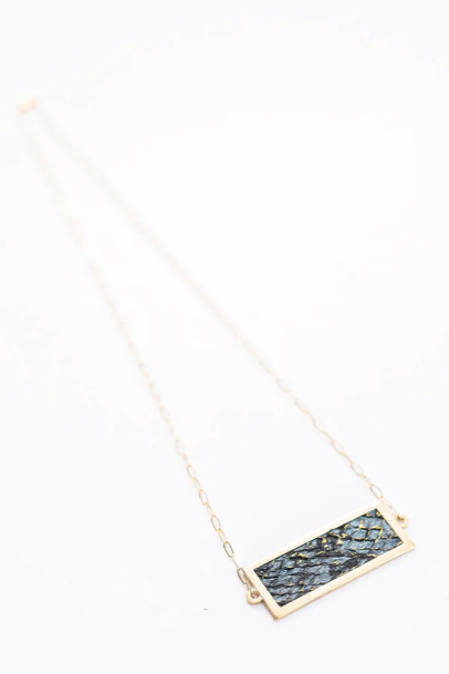 Teal Heron Stono Necklace